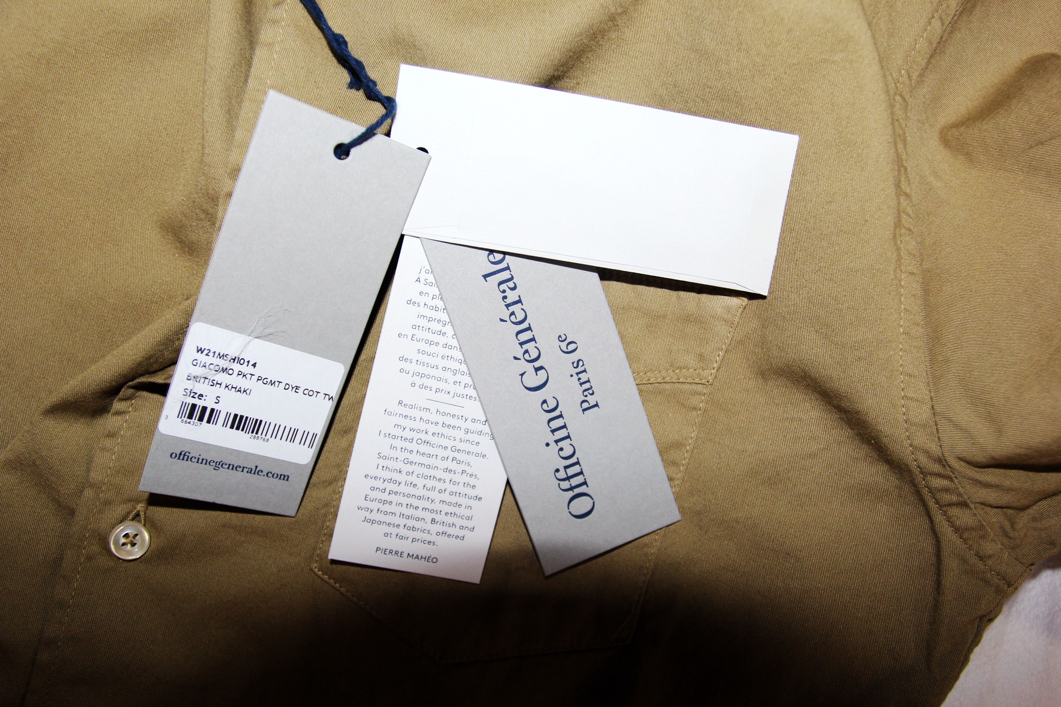 Officine Generale BNWT AW21 OFFICINE GENERALE POPLIN SHIRT S Size US S / EU 44-46 / 1 - 8 Thumbnail