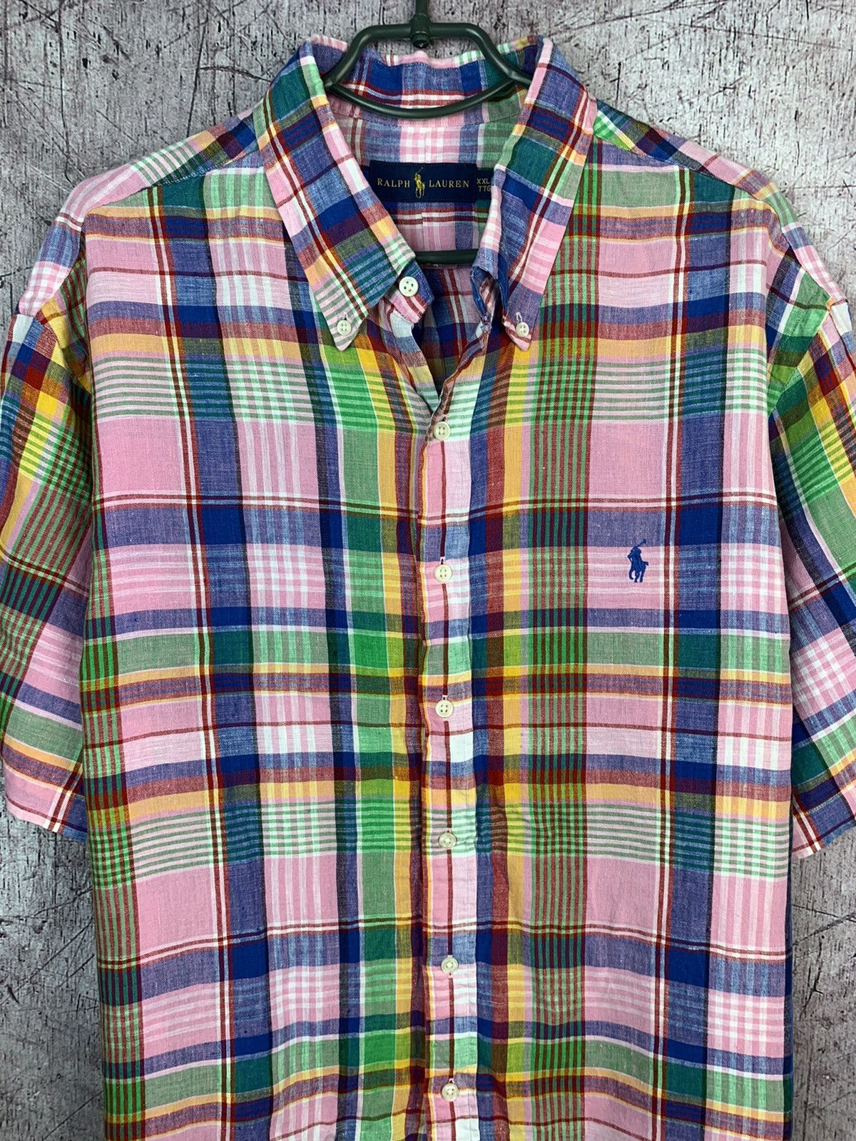 Polo Ralph Lauren × Ralph Lauren Polo Ralph Lauren Short Sleeve Linen Shirt Size US XXL / EU 58 / 5 - 2 Thumbnail