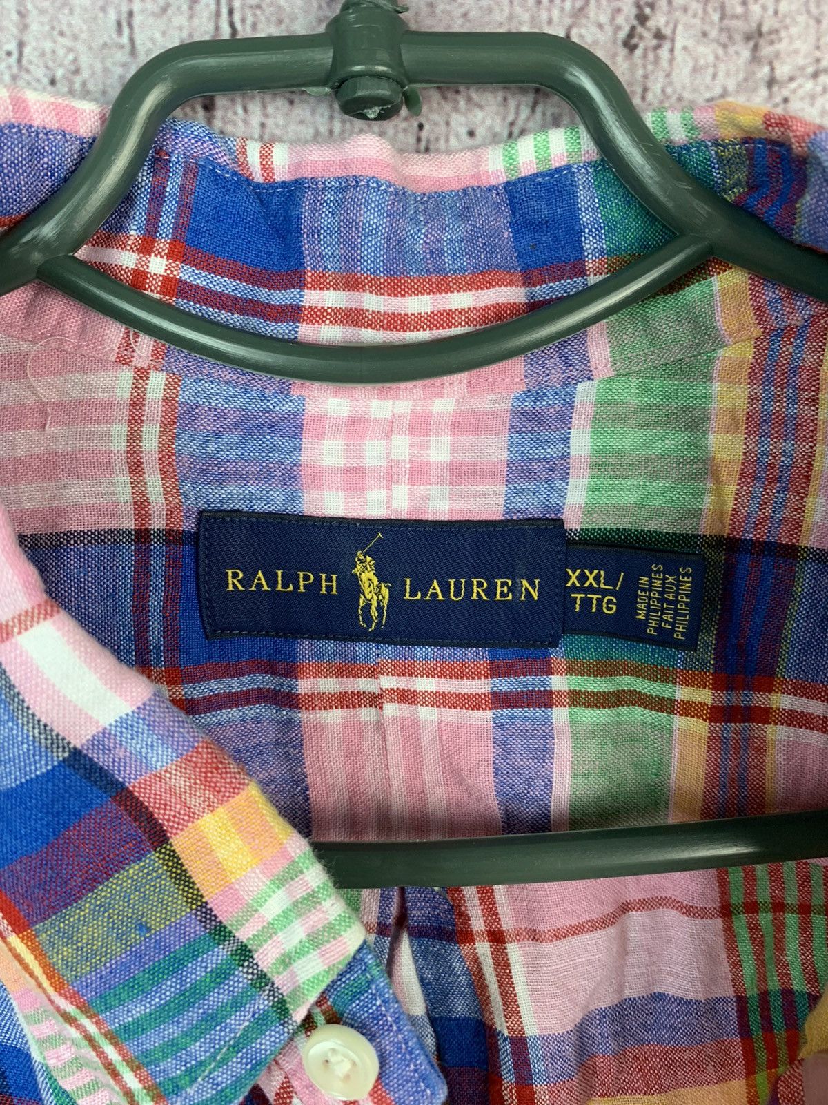 Polo Ralph Lauren × Ralph Lauren Polo Ralph Lauren Short Sleeve Linen Shirt Size US XXL / EU 58 / 5 - 5 Thumbnail