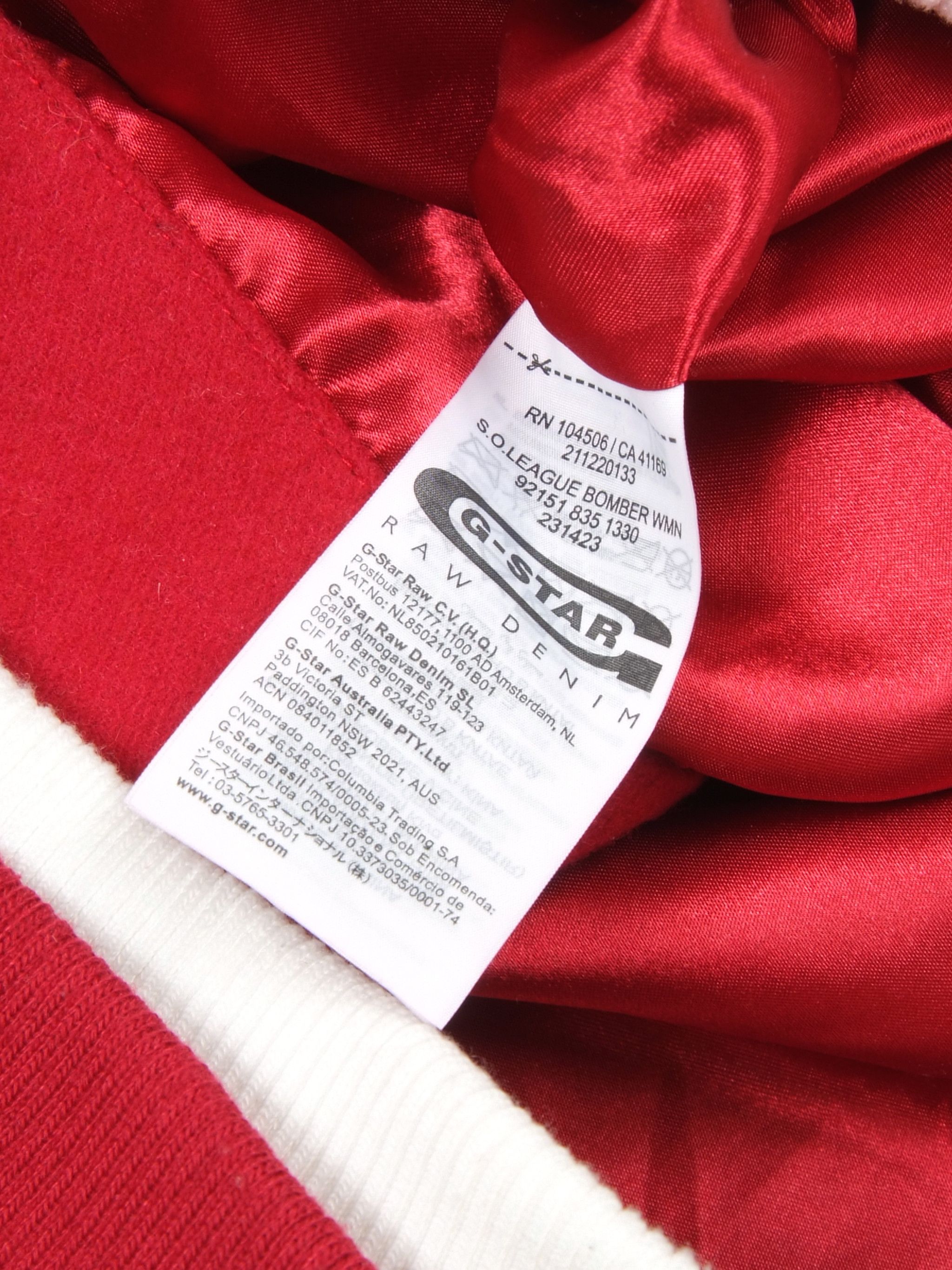G-Star G-star RAW Wool Red Bomber Jacket (M) Size M / US 6-8 / IT 42-44 - 6 Thumbnail