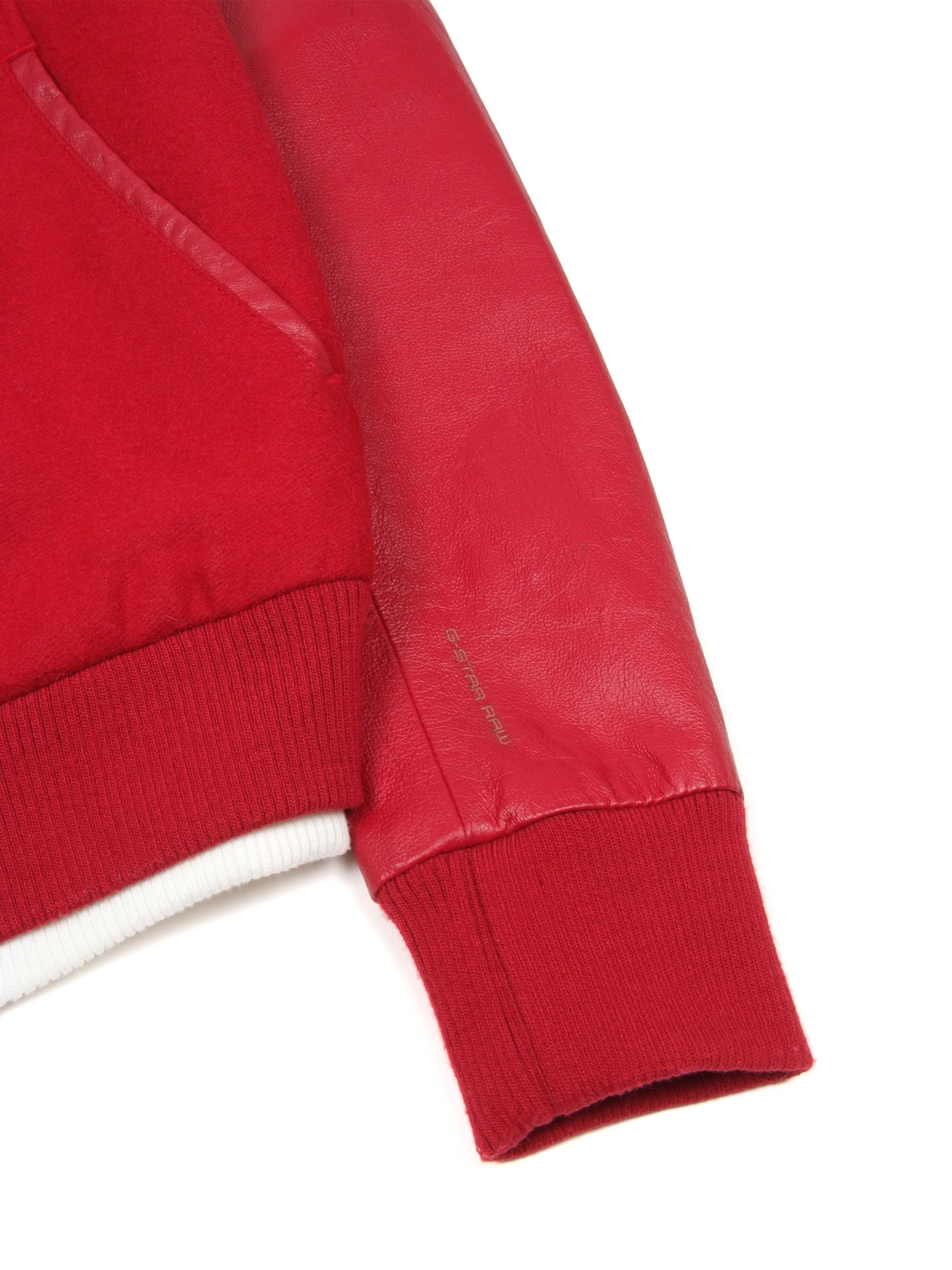 G-Star G-star RAW Wool Red Bomber Jacket (M) Size M / US 6-8 / IT 42-44 - 4 Thumbnail