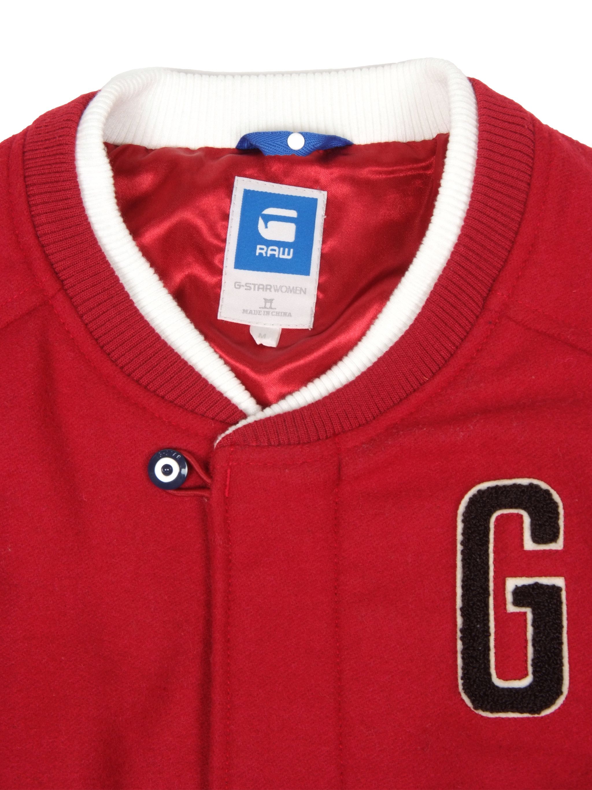G-Star G-star RAW Wool Red Bomber Jacket (M) Size M / US 6-8 / IT 42-44 - 3 Thumbnail