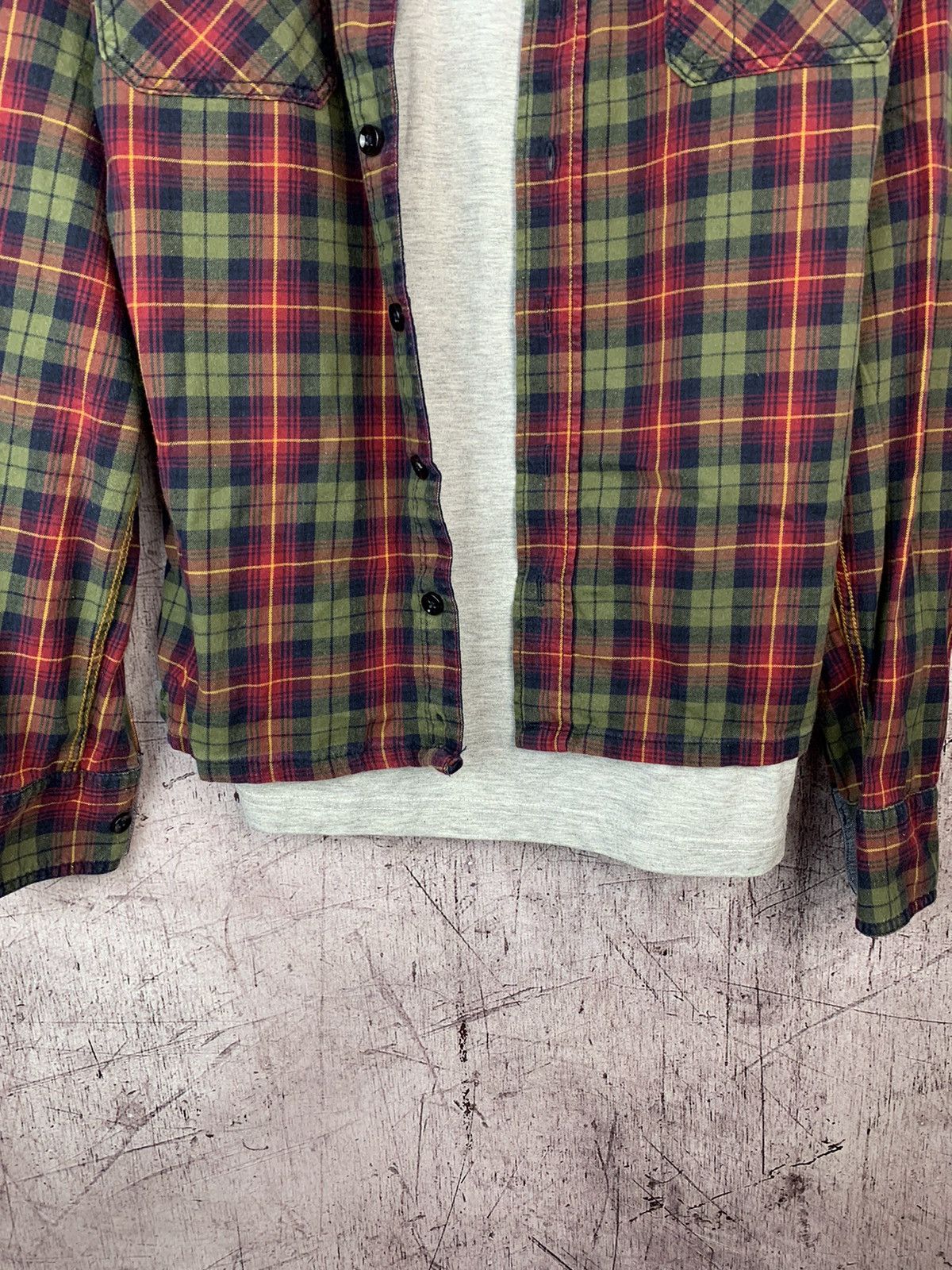 Flannel × Vintage Vintage Flannel Plaid Pocket Shirt Travis style Size US L / EU 52-54 / 3 - 5 Thumbnail