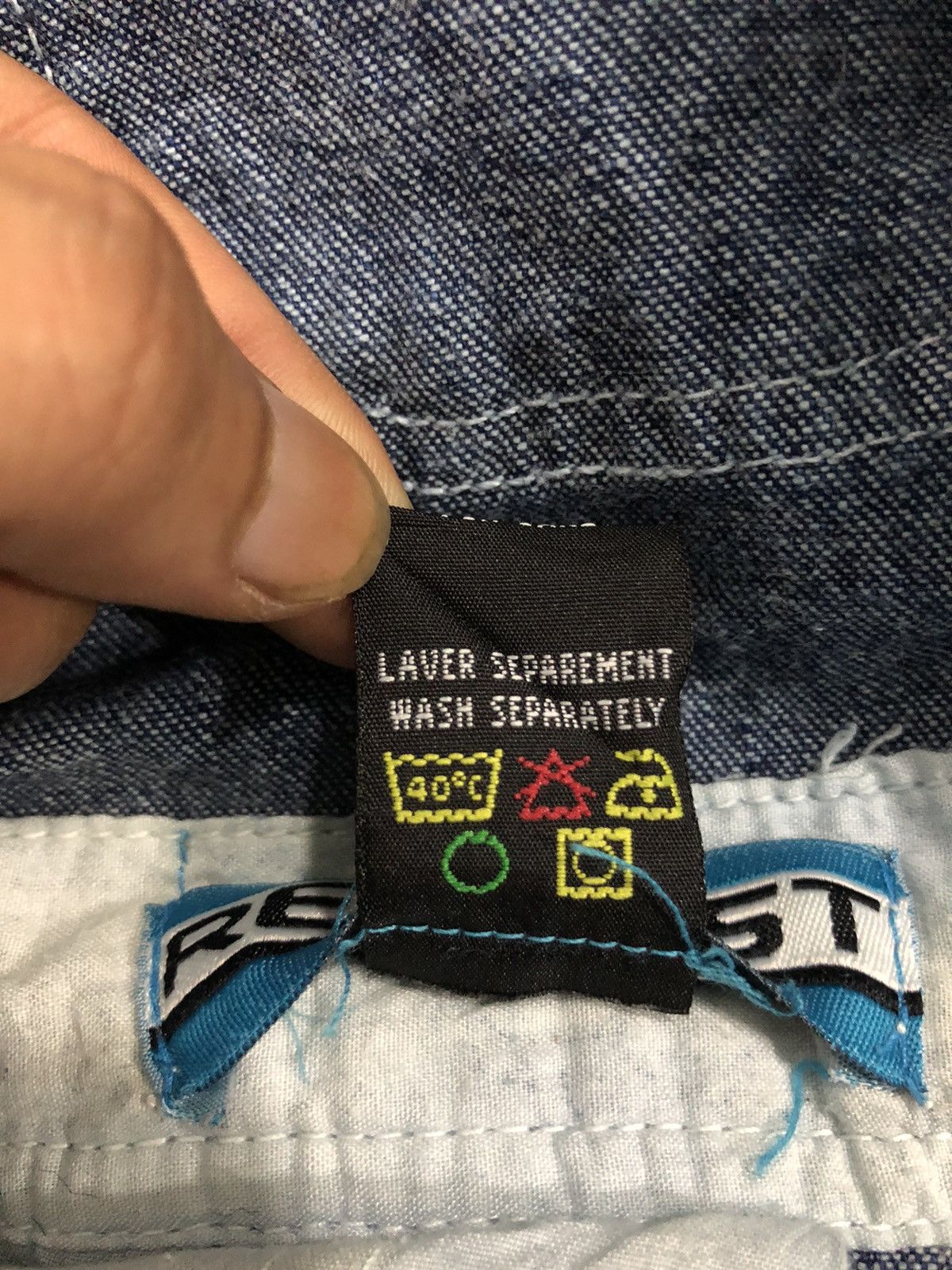 Japanese Brand × Request Jeans × Vintage Vintage Y2K Style REQUEST Denim Overalls – Size L Size US 34 / EU 50 - 12 Thumbnail
