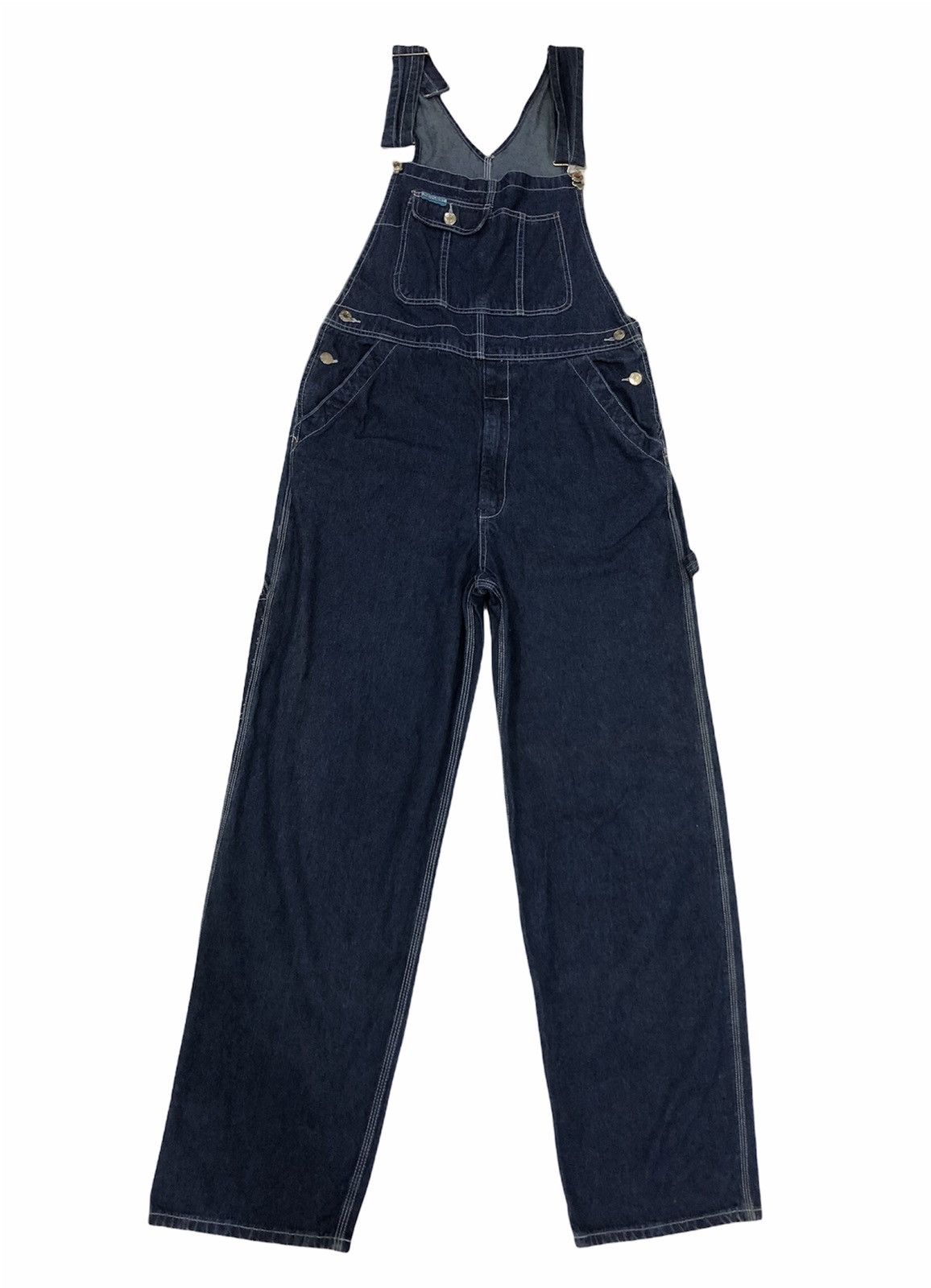 Japanese Brand × Request Jeans × Vintage Vintage Y2K Style REQUEST Denim Overalls – Size L Size US 34 / EU 50 - 1 Thumbnail