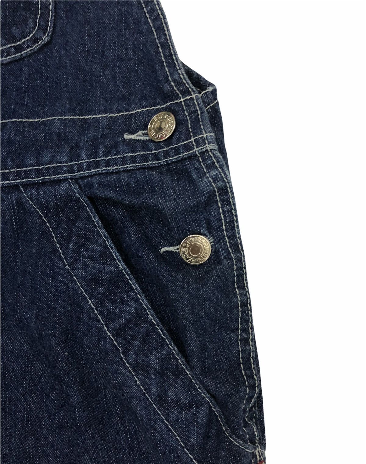 Japanese Brand × Request Jeans × Vintage Vintage Y2K Style REQUEST Denim Overalls – Size L Size US 34 / EU 50 - 5 Thumbnail