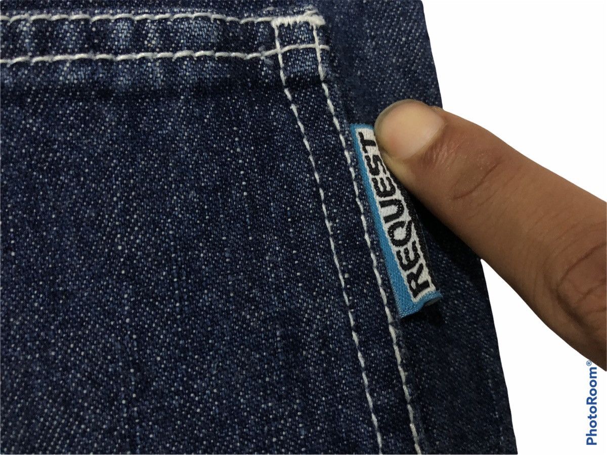 Japanese Brand × Request Jeans × Vintage Vintage Y2K Style REQUEST Denim Overalls – Size L Size US 34 / EU 50 - 9 Thumbnail