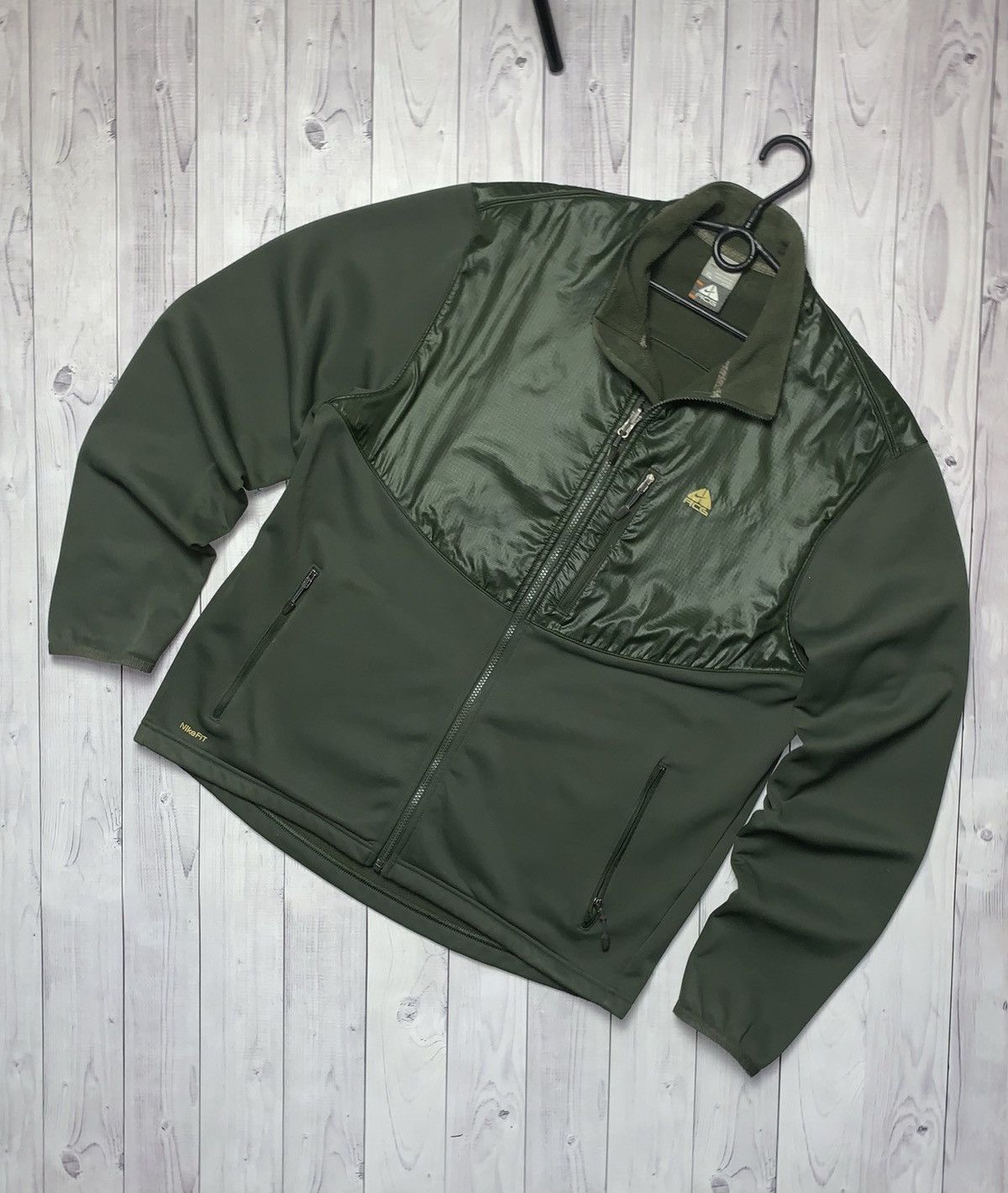 Nike × Vintage Vintage Nike ACG fleece jacket size XL green Size US XL / EU 56 / 4 - 1 Thumbnail