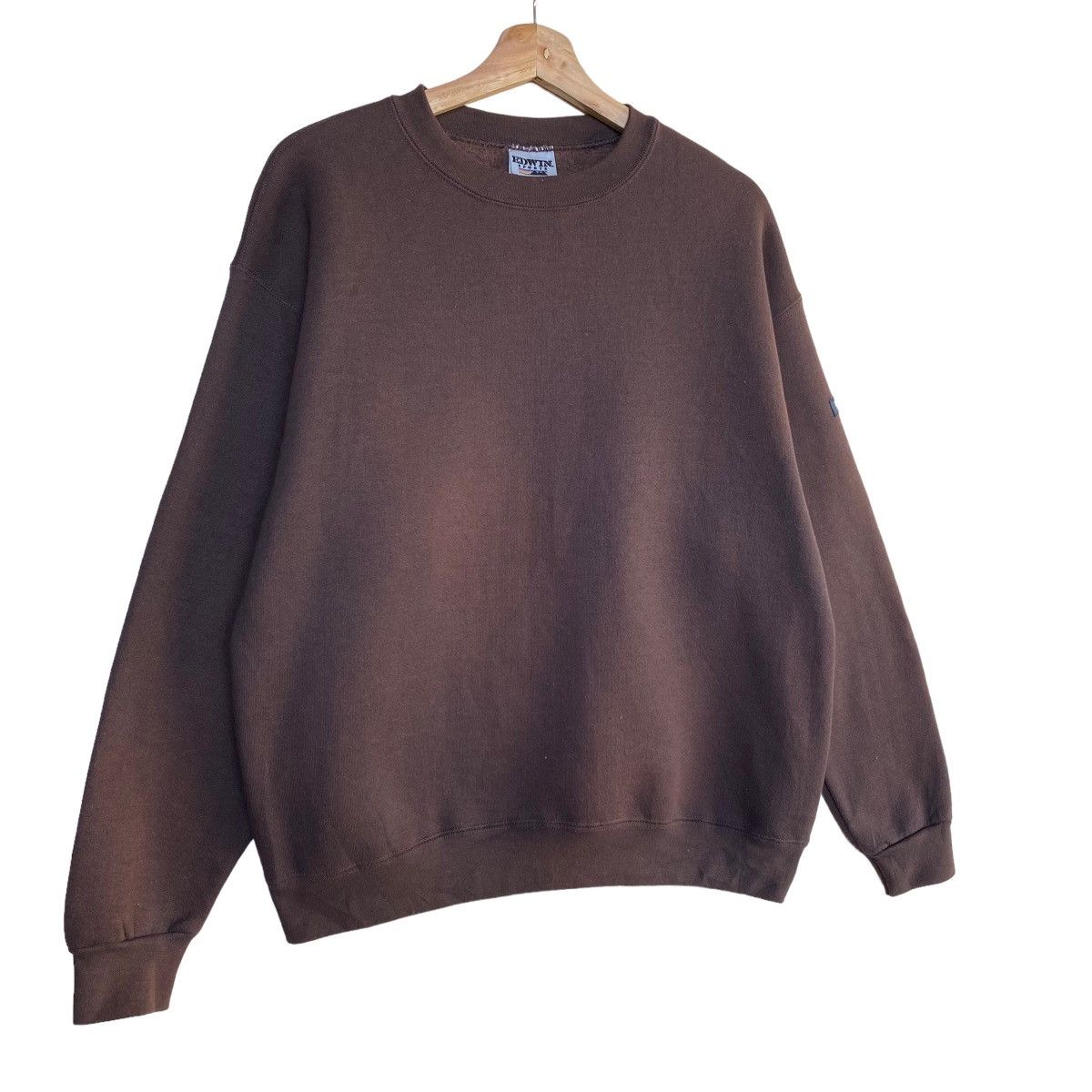 Edwin × Vintage Vintage 90’s Edwin Plain Crewneck Sweatshirt Size M Size US M / EU 48-50 / 2 - 2 Thumbnail
