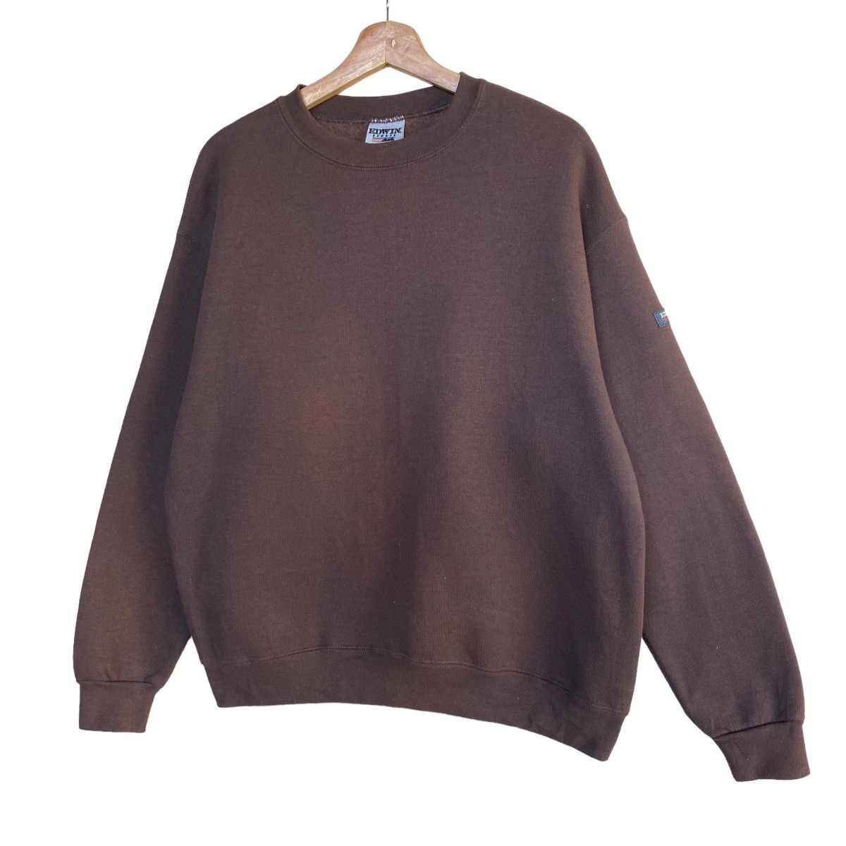 Edwin × Vintage Vintage 90’s Edwin Plain Crewneck Sweatshirt Size M Size US M / EU 48-50 / 2 - 3 Thumbnail