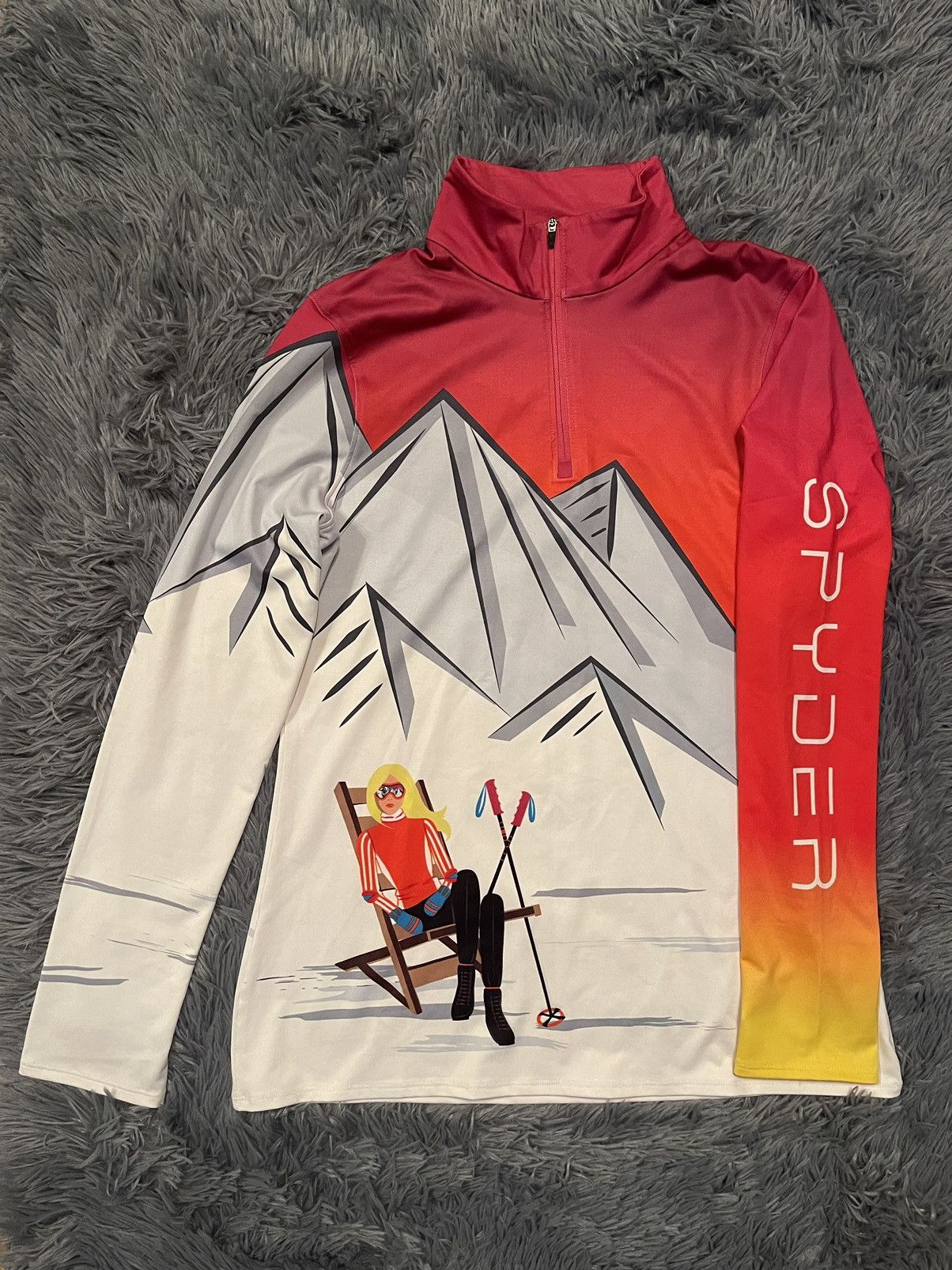 Spyder Spyder FW20 printed 1/3 zip thermo longsleeve Size L / US 10 / IT 46 - 6 Thumbnail