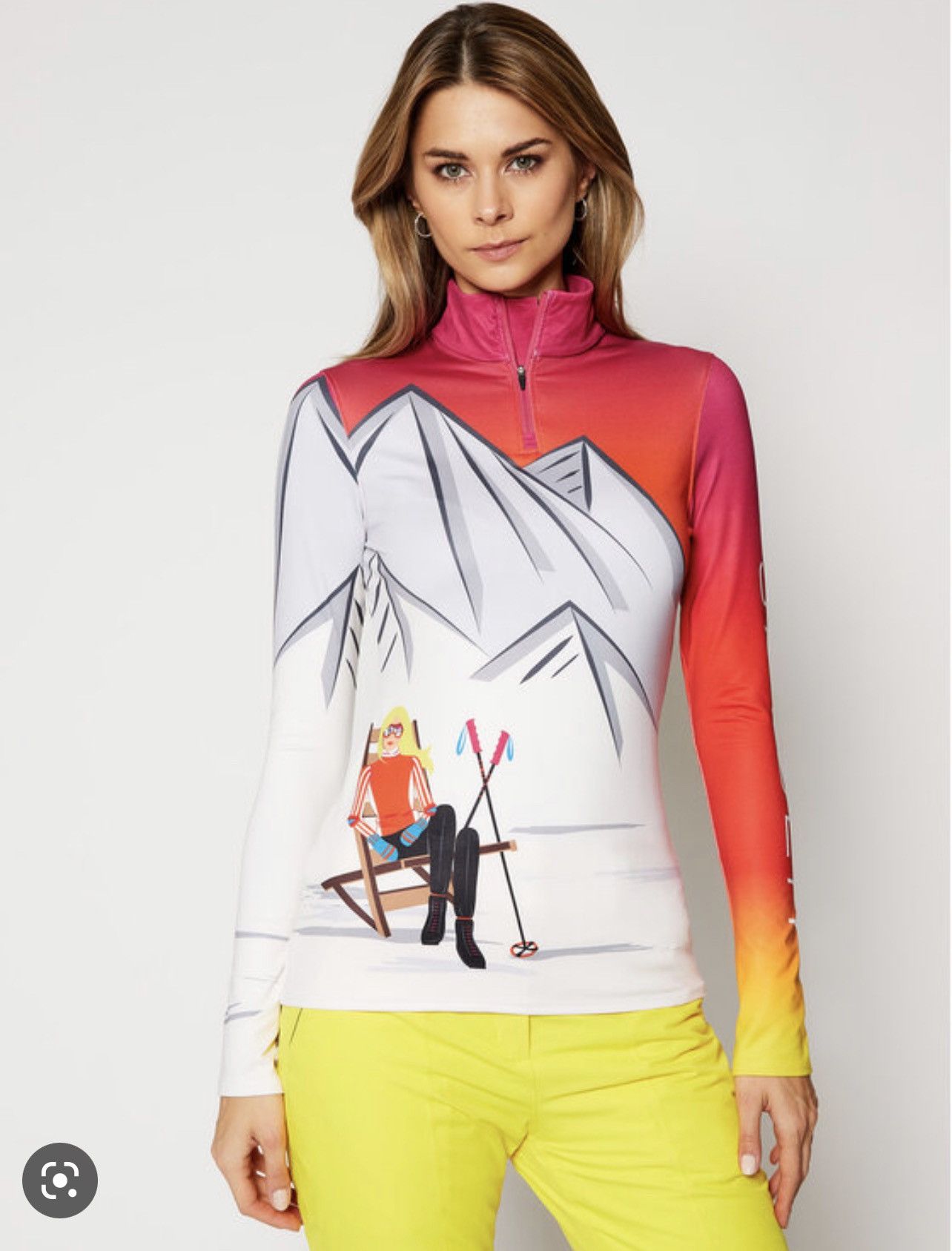 Spyder Spyder FW20 printed 1/3 zip thermo longsleeve Size L / US 10 / IT 46 - 2 Thumbnail