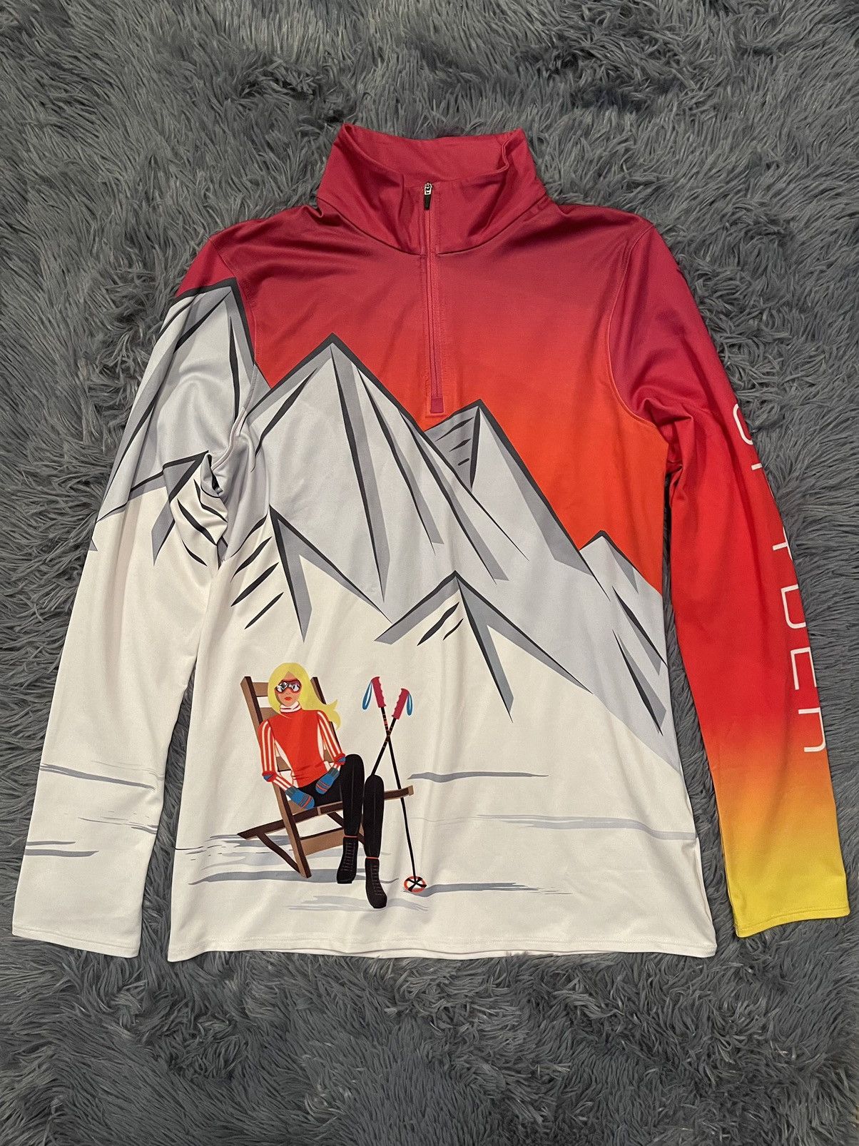 Spyder Spyder FW20 printed 1/3 zip thermo longsleeve Size L / US 10 / IT 46 - 1 Thumbnail