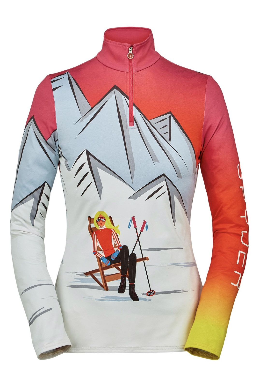 Spyder Spyder FW20 printed 1/3 zip thermo longsleeve Size L / US 10 / IT 46 - 3 Thumbnail