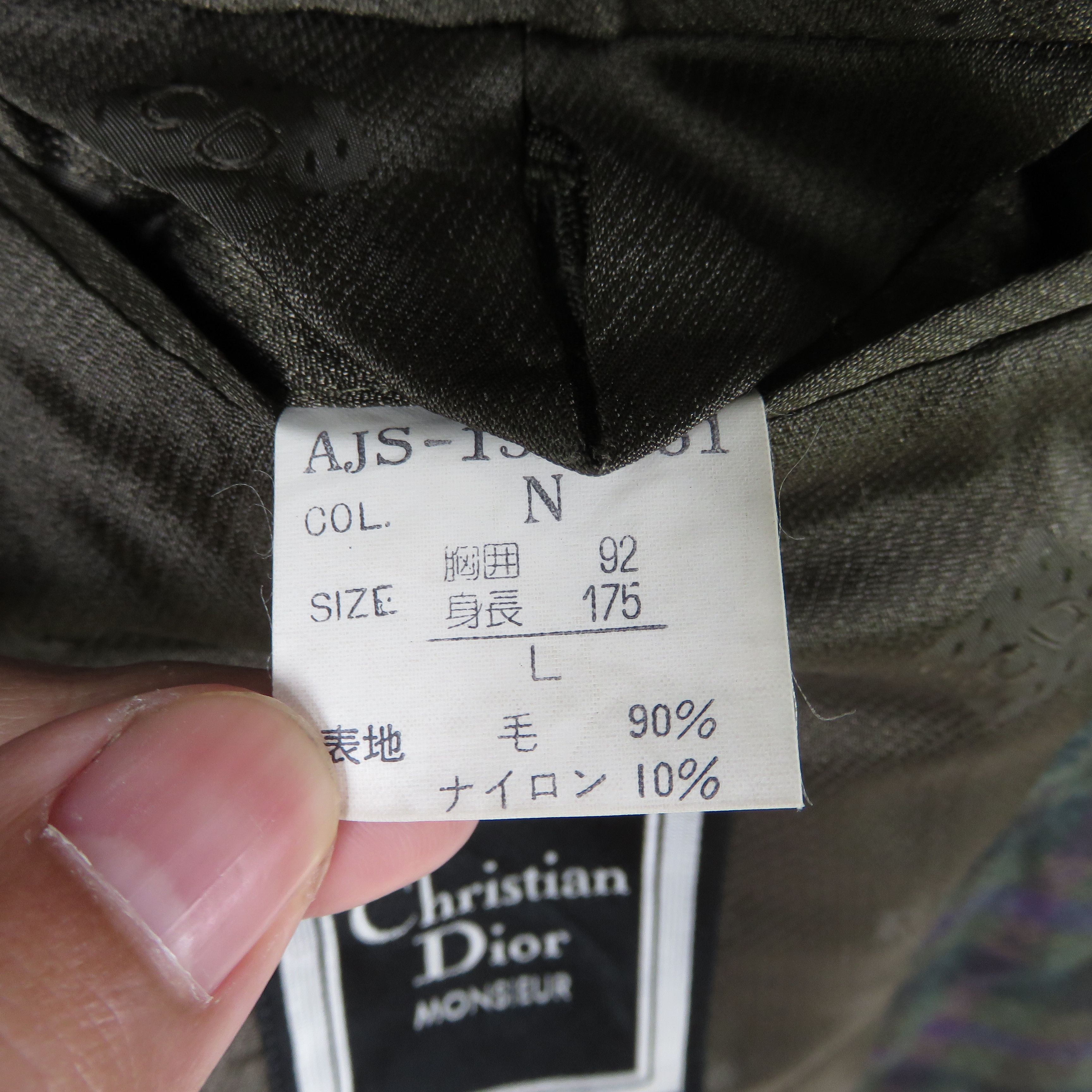 Christian Dior Monsieur Christian Dior Plaid Wool Vintage CD Blazer Size US L / EU 52-54 / 3 - 9 Thumbnail