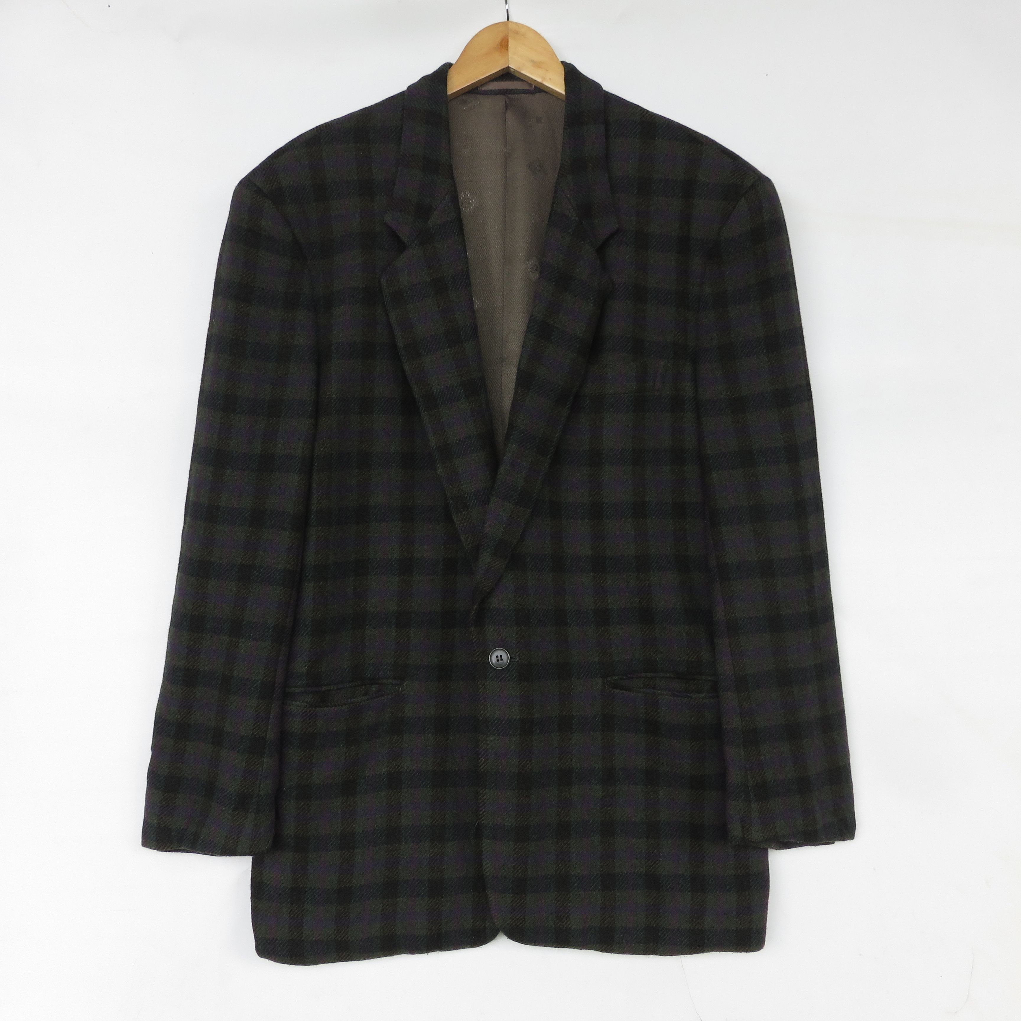 Christian Dior Monsieur Christian Dior Plaid Wool Vintage CD Blazer Size US L / EU 52-54 / 3 - 2 Thumbnail