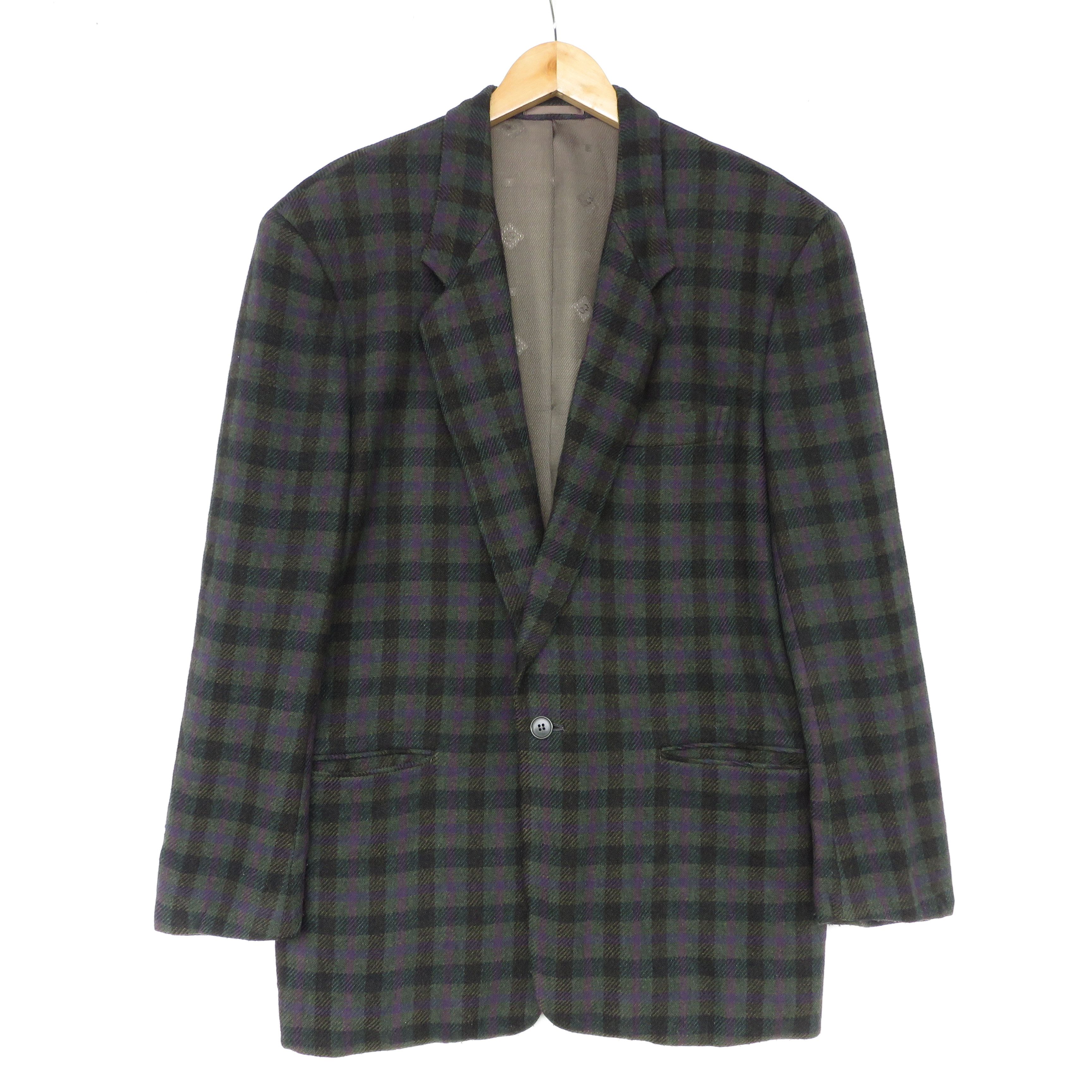 Christian Dior Monsieur Christian Dior Plaid Wool Vintage CD Blazer Size US L / EU 52-54 / 3 - 1 Thumbnail