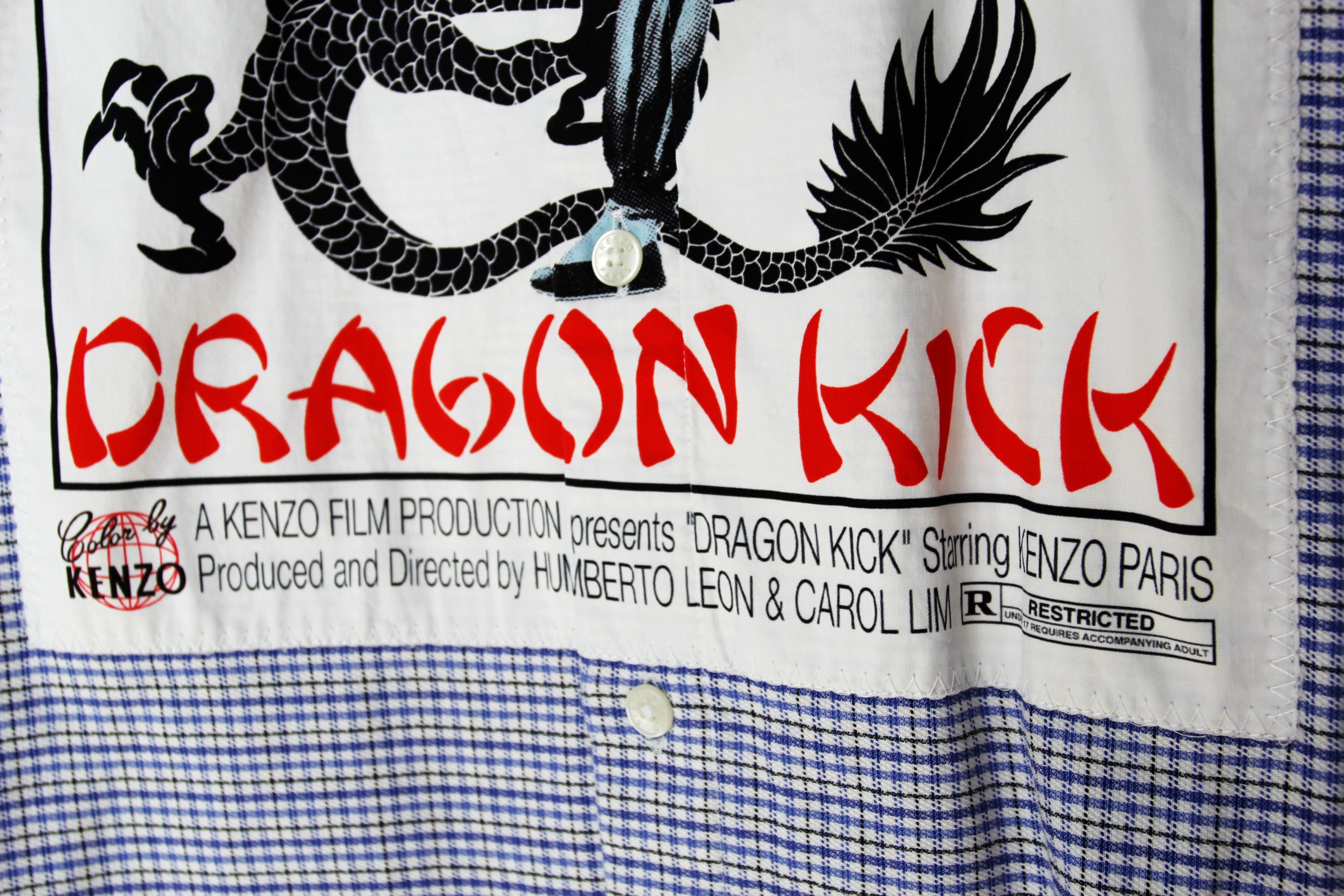 Kenzo AW18 KENZO DRAGON KICK QUEEN OF KUNGFU DRESS SHIRT 42 Size US L / EU 52-54 / 3 - 8 Thumbnail