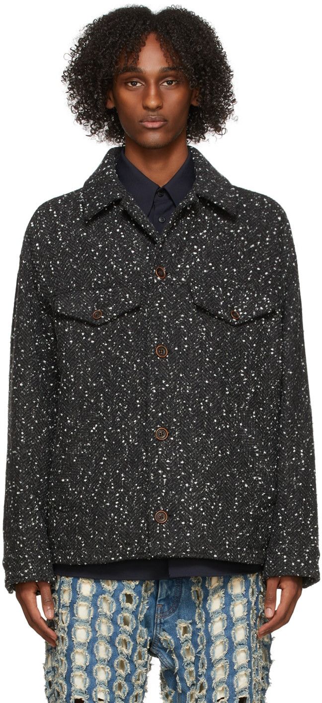 image of Aw21 Marni Speckled Jacket 46, Men's (Size Small)