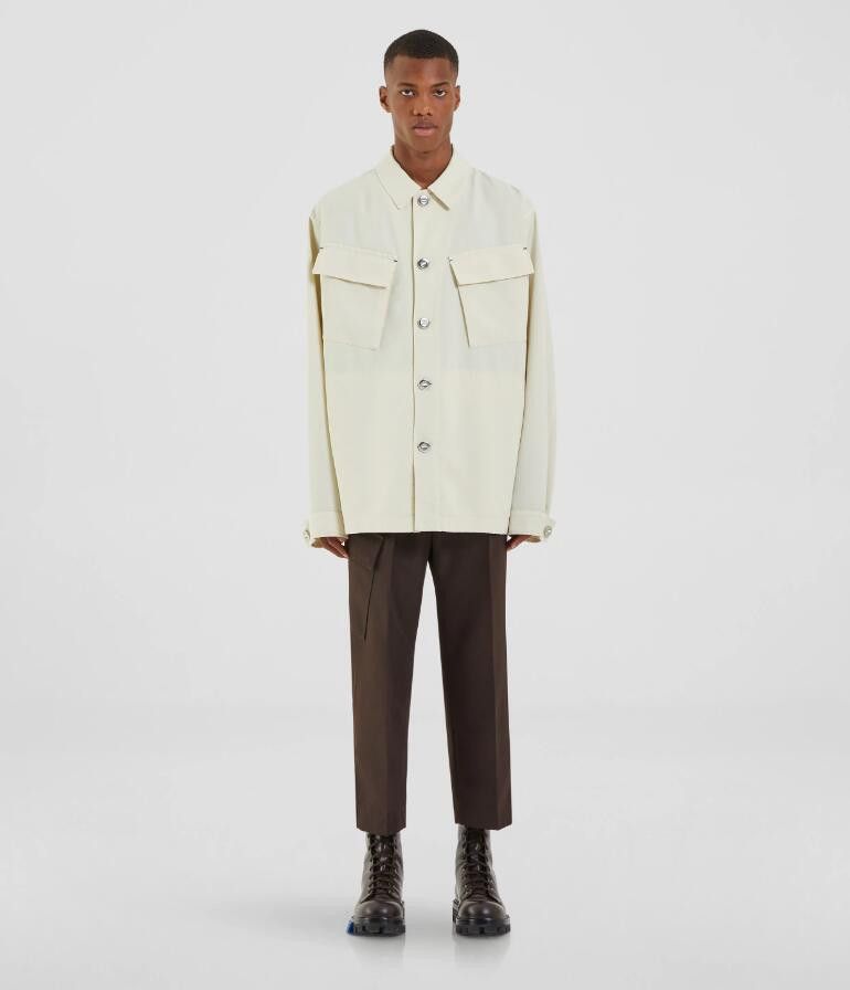 image of Ss22 Oamc Audio Jacket S in Natural White, Men's (Size Small)