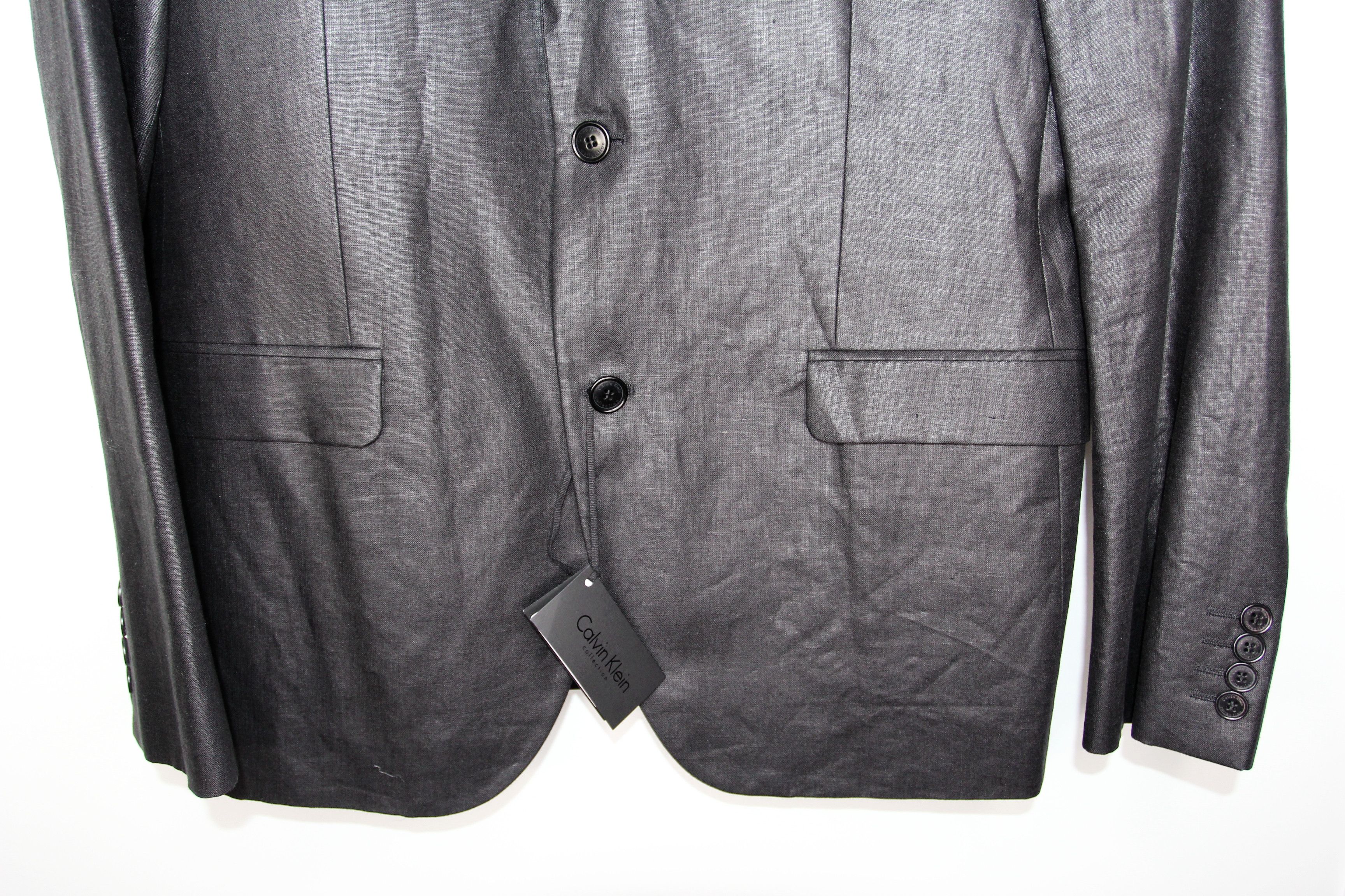 Calvin Klein BNWT SS14 CALVIN KLEIN COLLECTION SLATER LINEN JACKET 50 Size US M / EU 48-50 / 2 - 7 Thumbnail