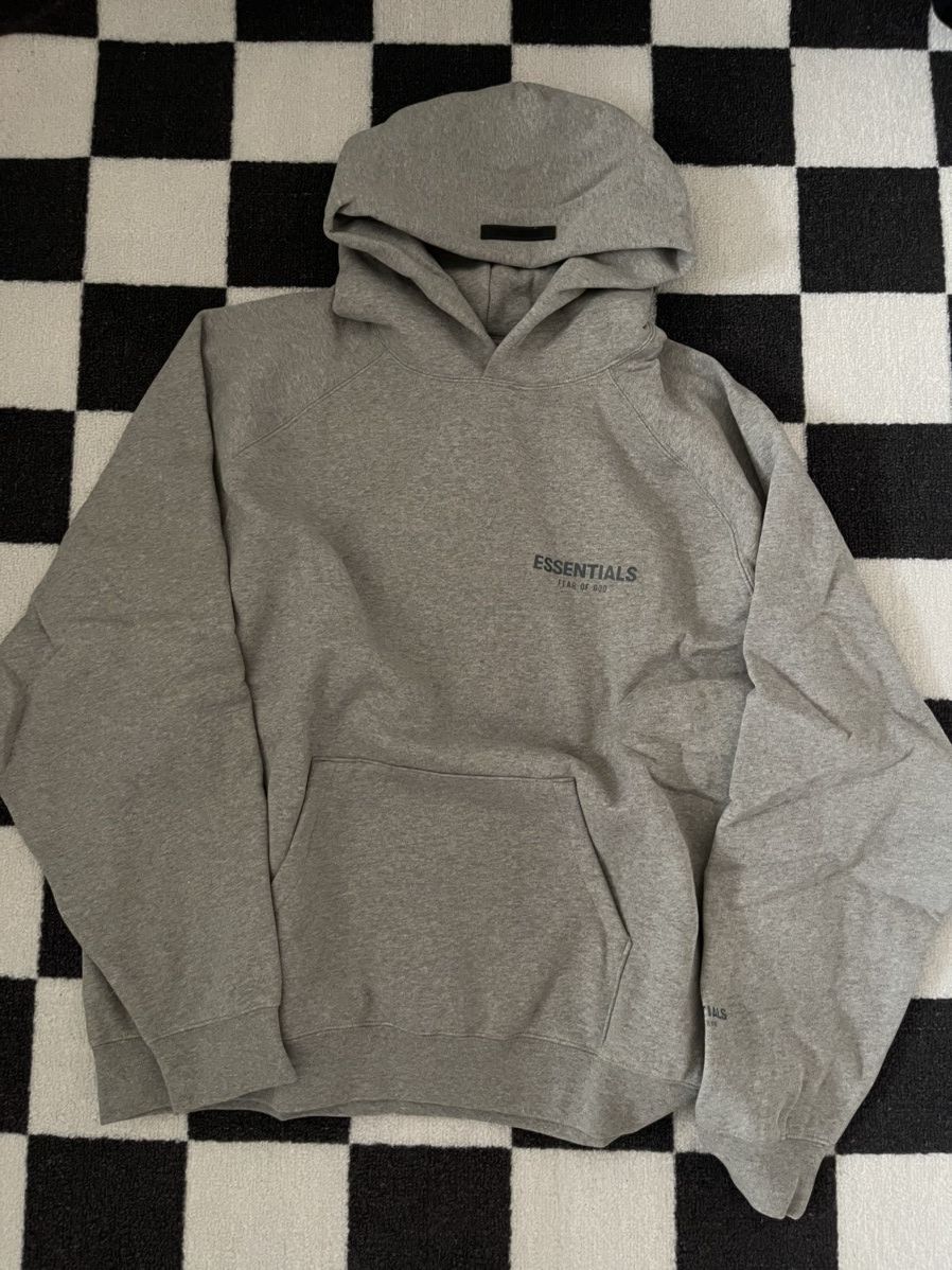 image of Fear Of God Dark Heather Grey Hoodie , Men's (Size 2XL)