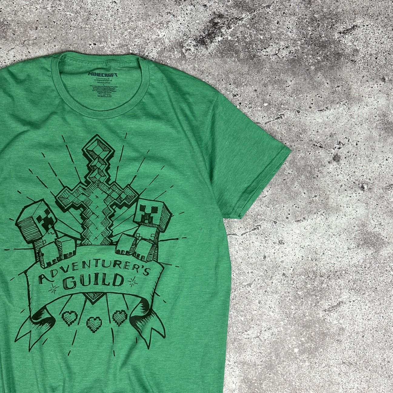 The Game Minecraft Adventures Guild Creeper Mojang tee PC Game xbox Size US M / EU 48-50 / 2 - 2 Thumbnail
