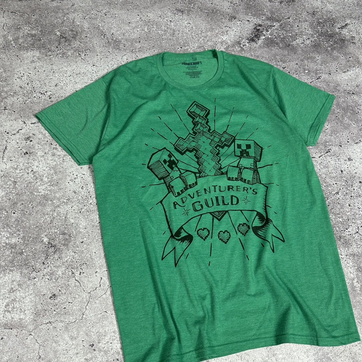 The Game Minecraft Adventures Guild Creeper Mojang tee PC Game xbox Size US M / EU 48-50 / 2 - 3 Thumbnail