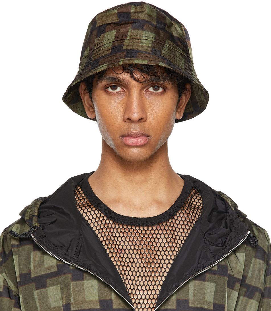 Dries Van Noten BNWT SS21 DRIES VAN NOTEN x LEN LYE KHAKI NYLON BUCKET HAT Size ONE SIZE - 8 Thumbnail