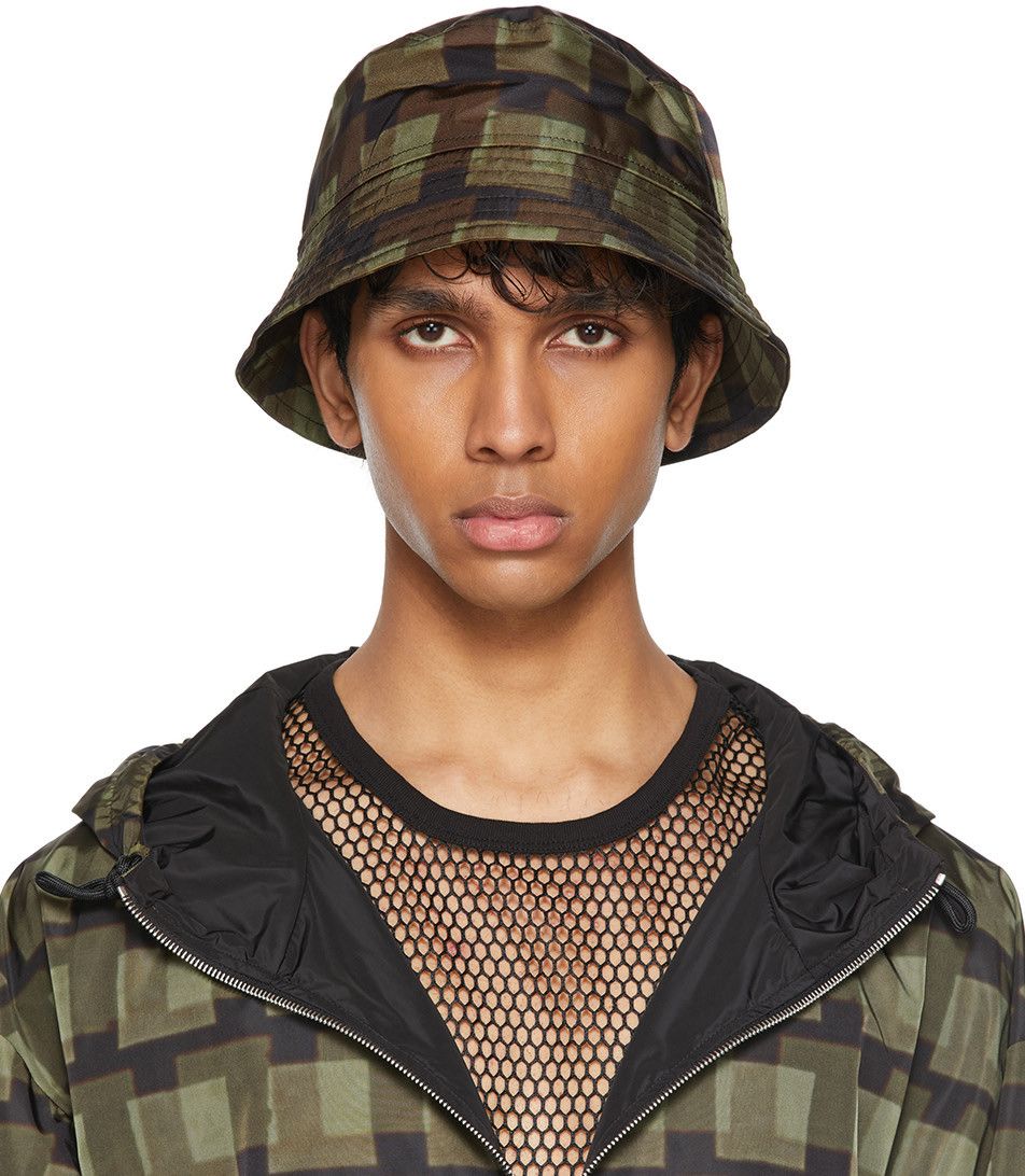 Dries Van Noten BNWT SS21 DRIES VAN NOTEN x LEN LYE KHAKI NYLON BUCKET HAT  | Grailed