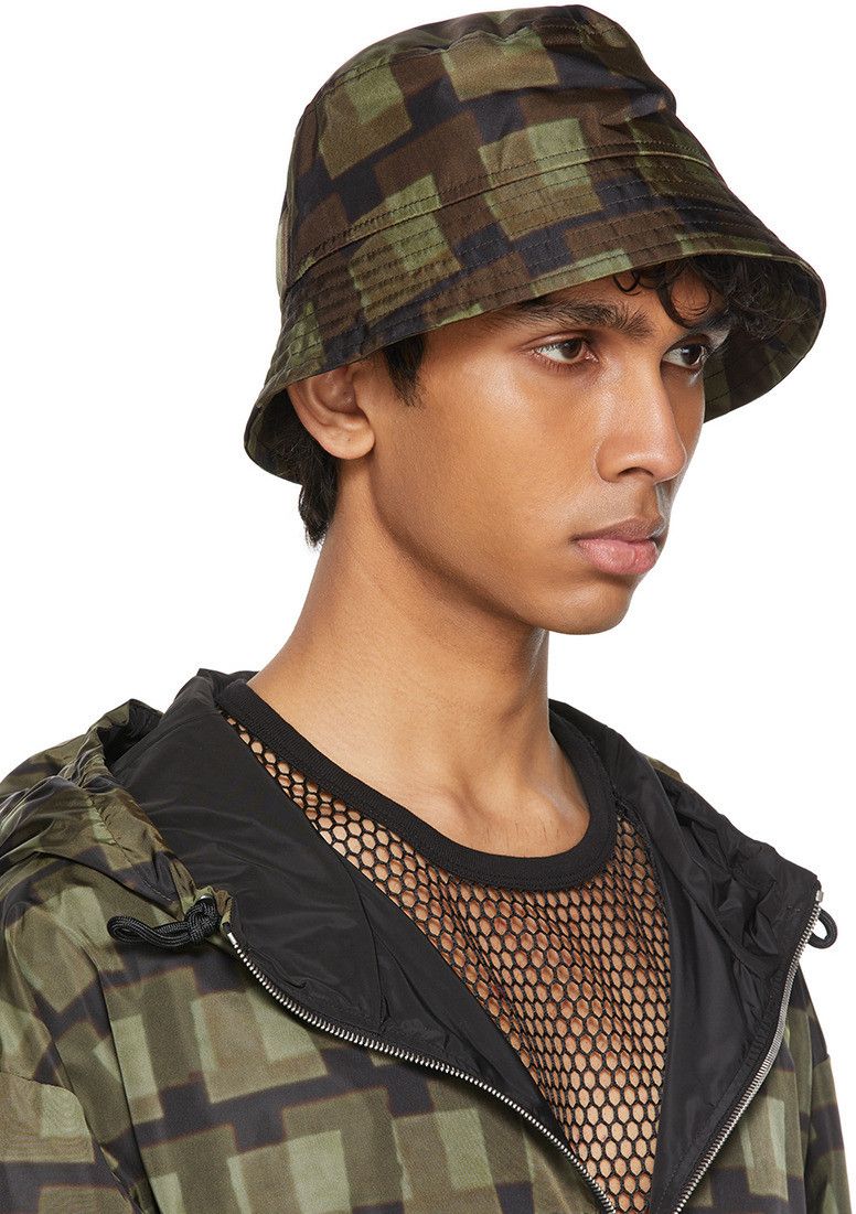 Dries Van Noten BNWT SS21 DRIES VAN NOTEN x LEN LYE KHAKI NYLON BUCKET HAT Size ONE SIZE - 6 Thumbnail