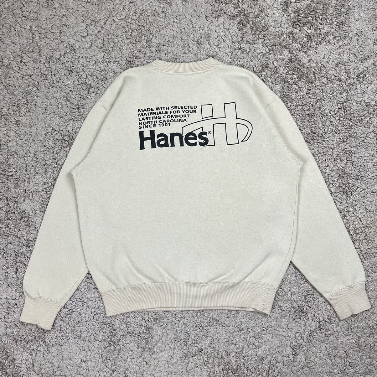 Hanes × Vintage Vintage Hanes Big Logo Sweatshirt Size US L / EU 52-54 / 3 - 1 Thumbnail