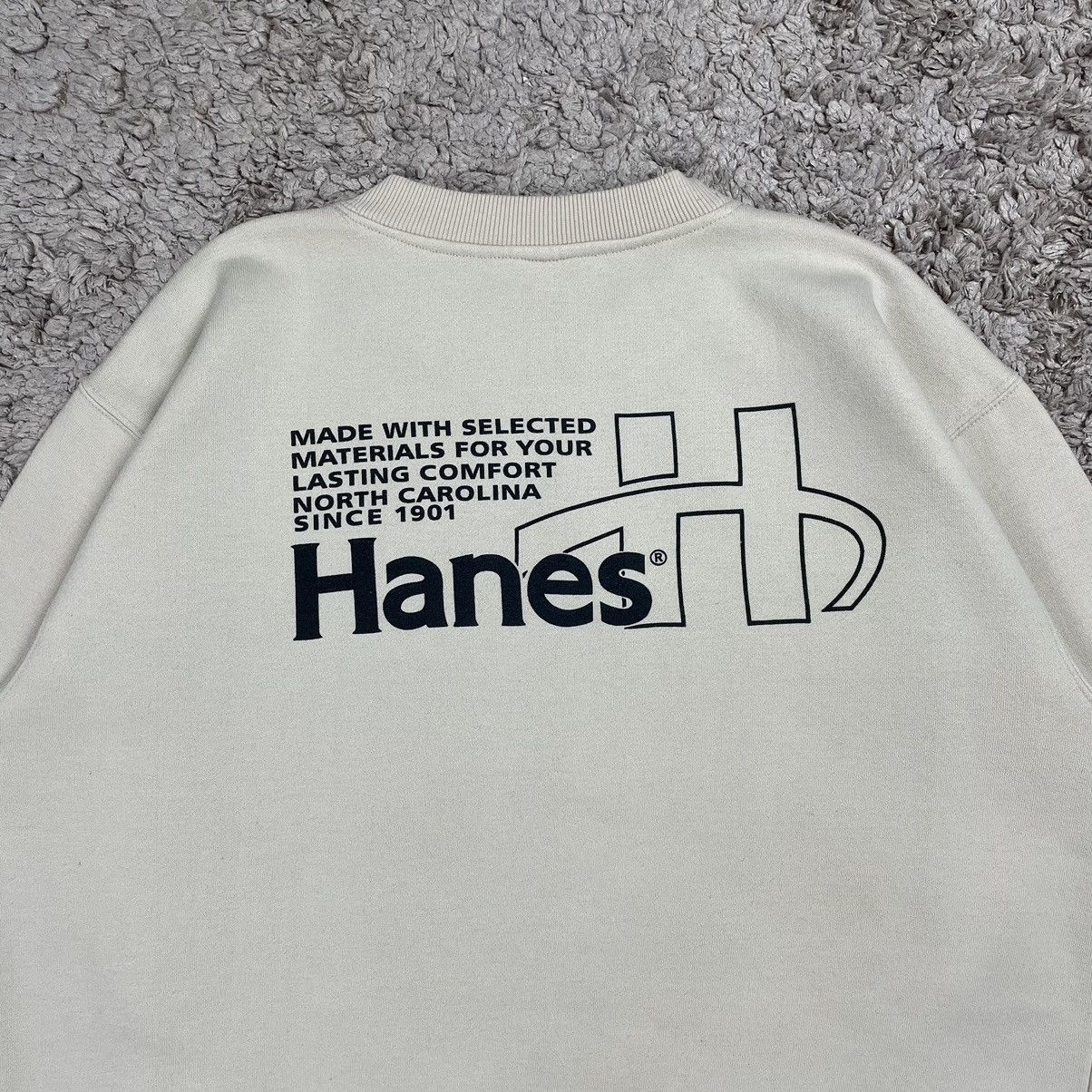 Hanes × Vintage Vintage Hanes Big Logo Sweatshirt Size US L / EU 52-54 / 3 - 5 Thumbnail