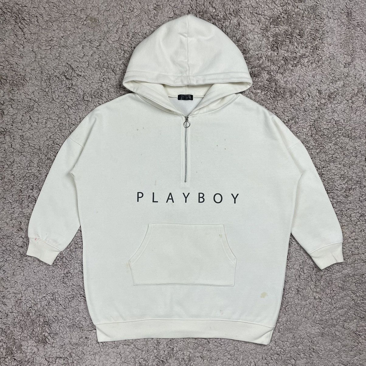 Playboy Vintage Playboy Spellout Halfzipper Hoodie Size US L / EU 52-54 / 3 - 2 Thumbnail