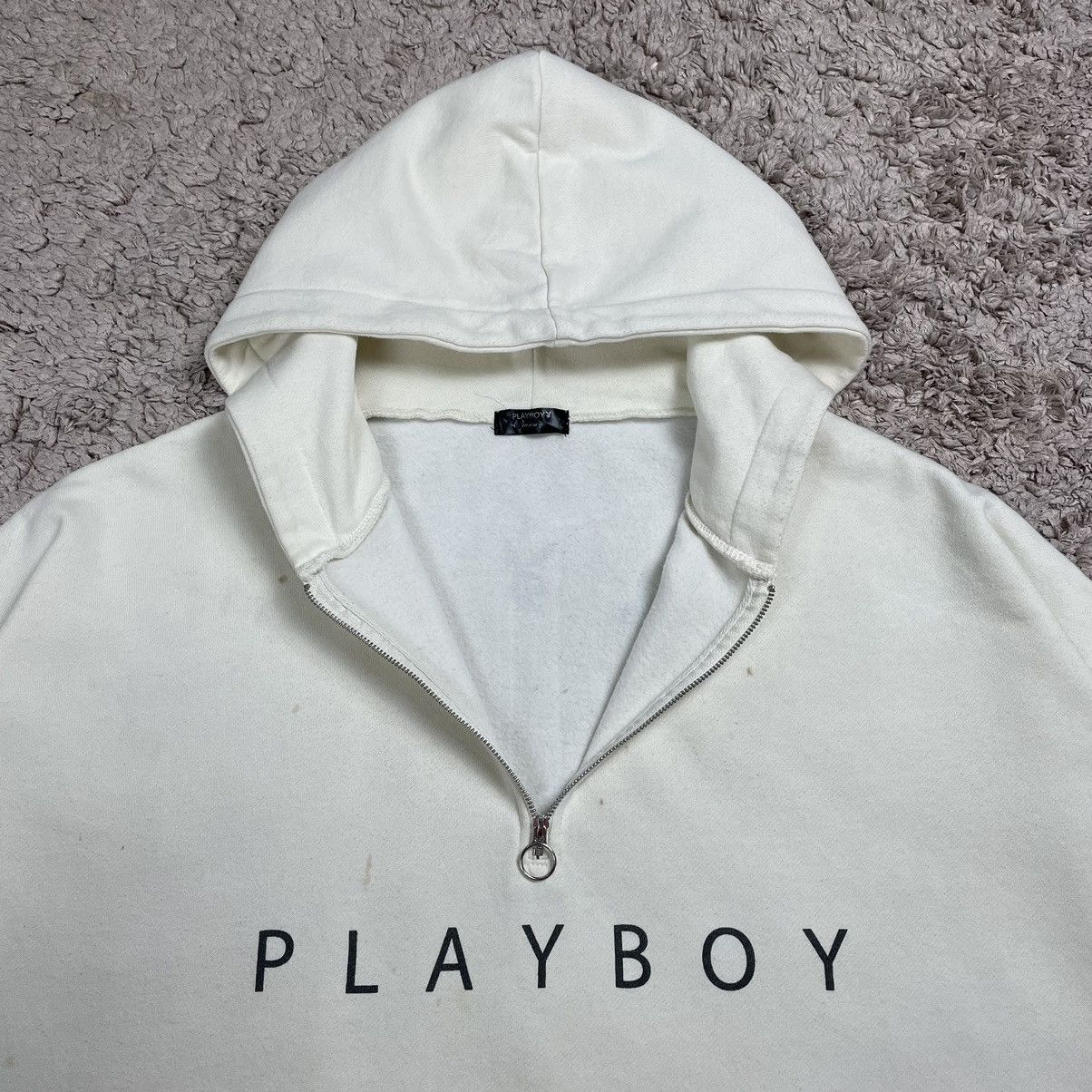 Playboy Vintage Playboy Spellout Halfzipper Hoodie Size US L / EU 52-54 / 3 - 8 Thumbnail