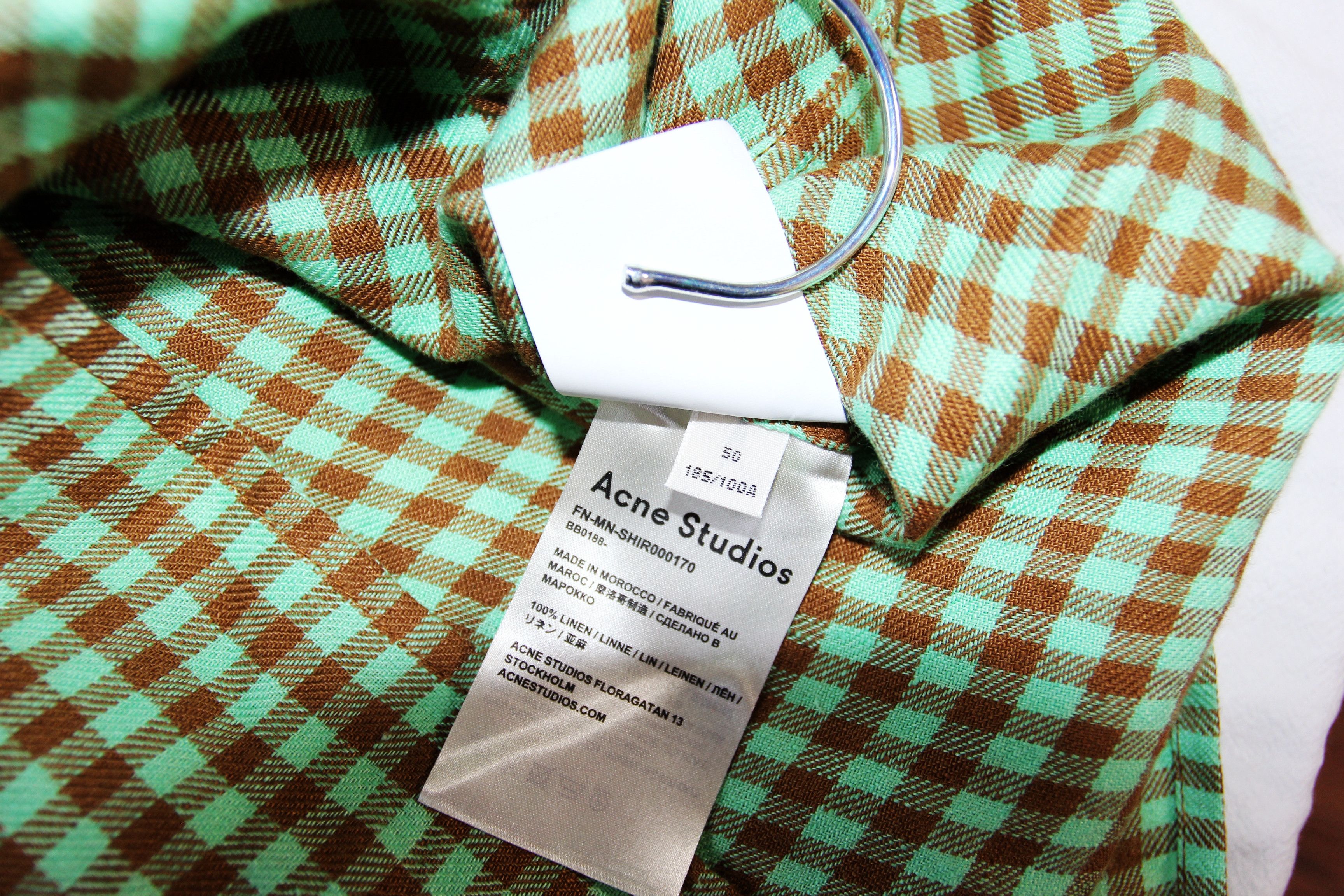 Acne Studios BNWT SS20 ACNE STUDIOS CHECKED LINEN SHIRT 50 Size US M / EU 48-50 / 2 - 8 Thumbnail