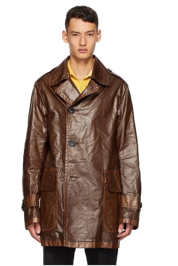 Dries Van Noten SS20 DRIES VAN NOTEN COATED COTTON COAT 50 Size US M / EU 48-50 / 2 - 13 Thumbnail
