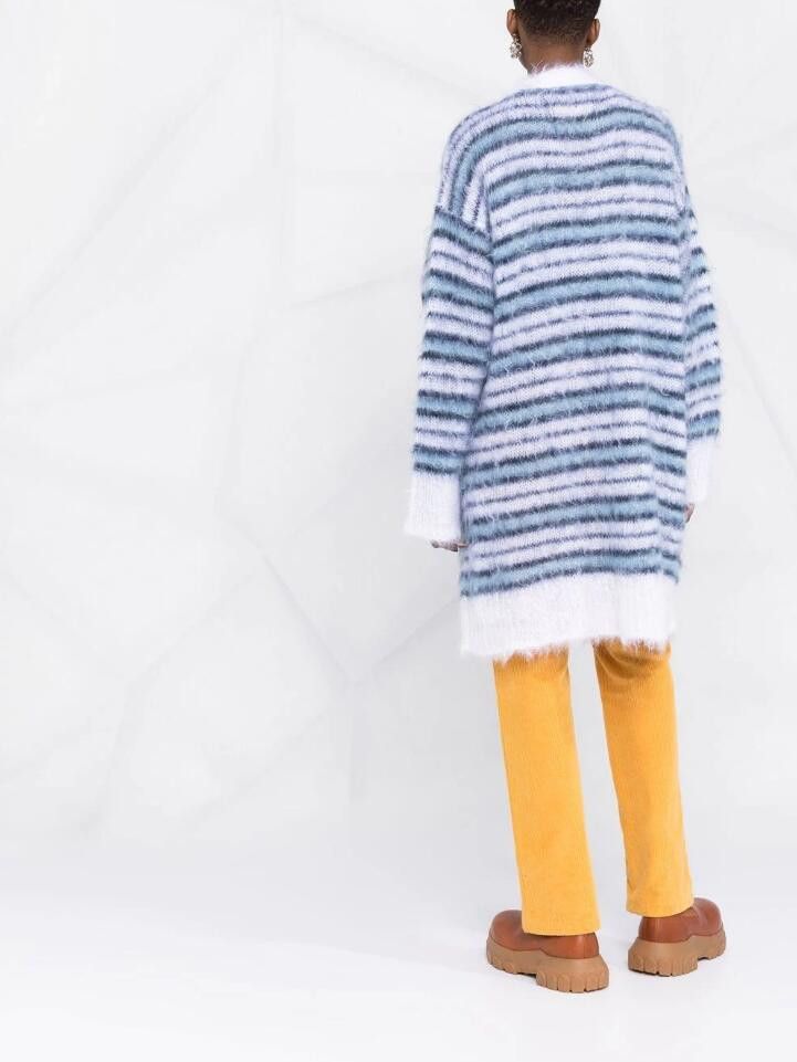 Marni BNWT SS22 MARNI GROOVY STRIPED MOHAIR CARDIGAN 42 Size US L / EU 52-54 / 3 - 14 Thumbnail