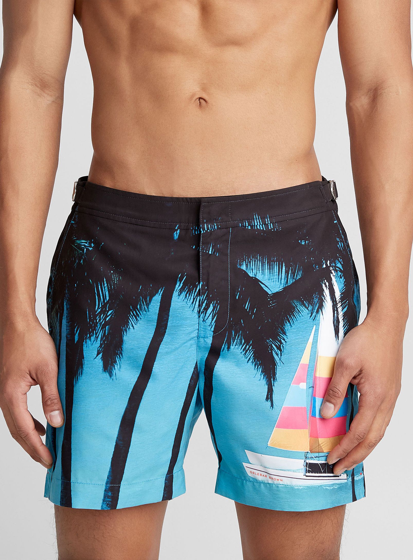 image of Ss19 Orlebar Brown "tree Breeze" Swim Trunks 36, Men's