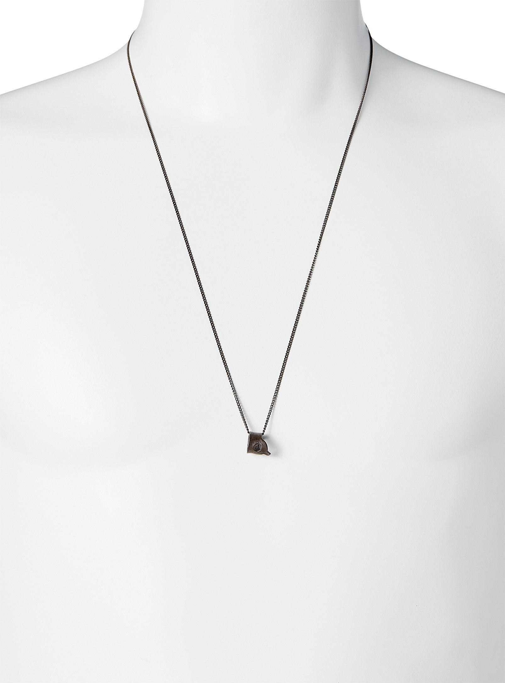 Julius BNWT SS21 JULIUS SMALL SCULPTURAL PENDANT NECKLACE NICKEL Size ONE SIZE - 4 Thumbnail