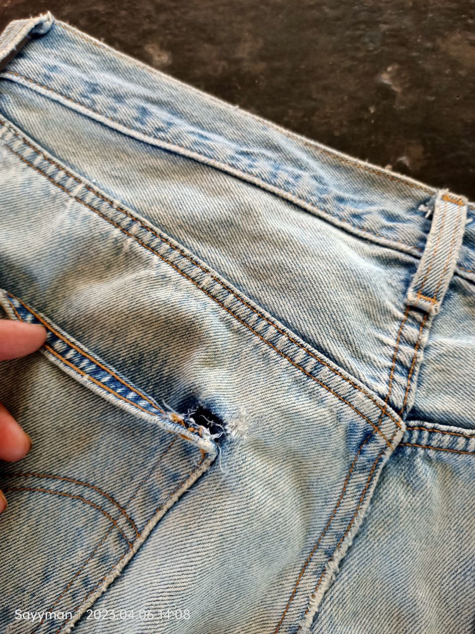 Levi's Vtg 90s Levis 501 Shashiko Boro Jeans Size US 34 / EU 50 - 12 Thumbnail