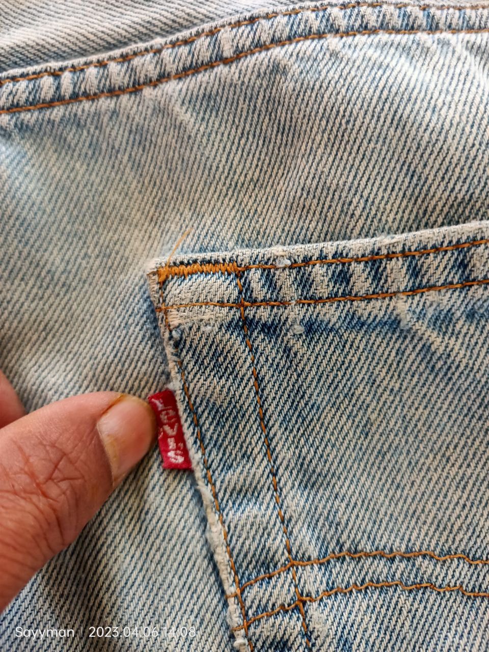 Levi's Vtg 90s Levis 501 Shashiko Boro Jeans Size US 34 / EU 50 - 11 Thumbnail
