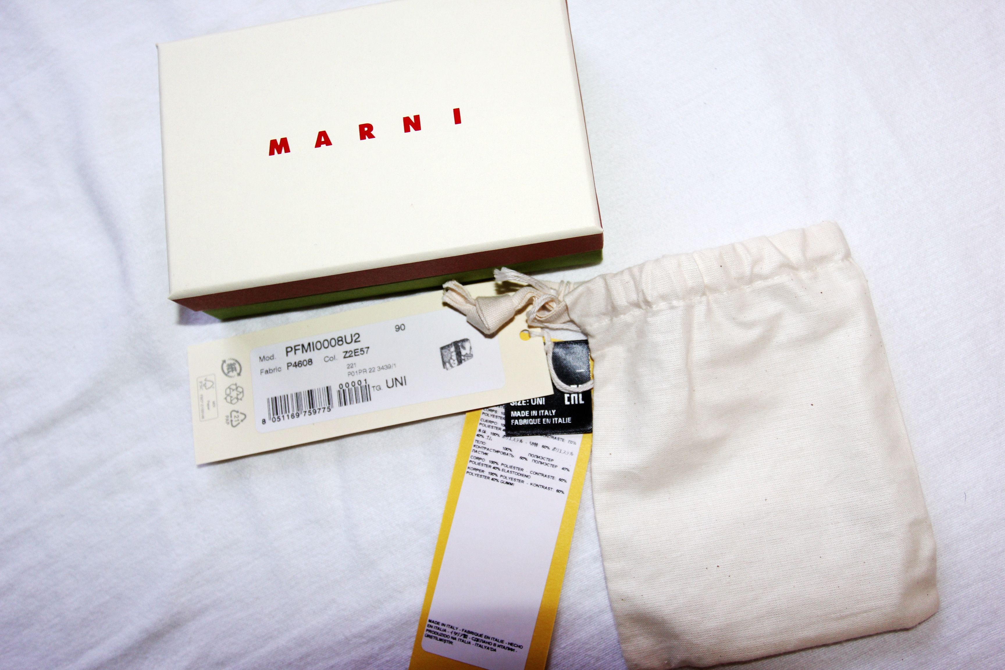 Marni BNWT SS22 MARNI LOGO PRINT WALLET BLUE/BLACK/YELLOW Size ONE SIZE - 4 Thumbnail