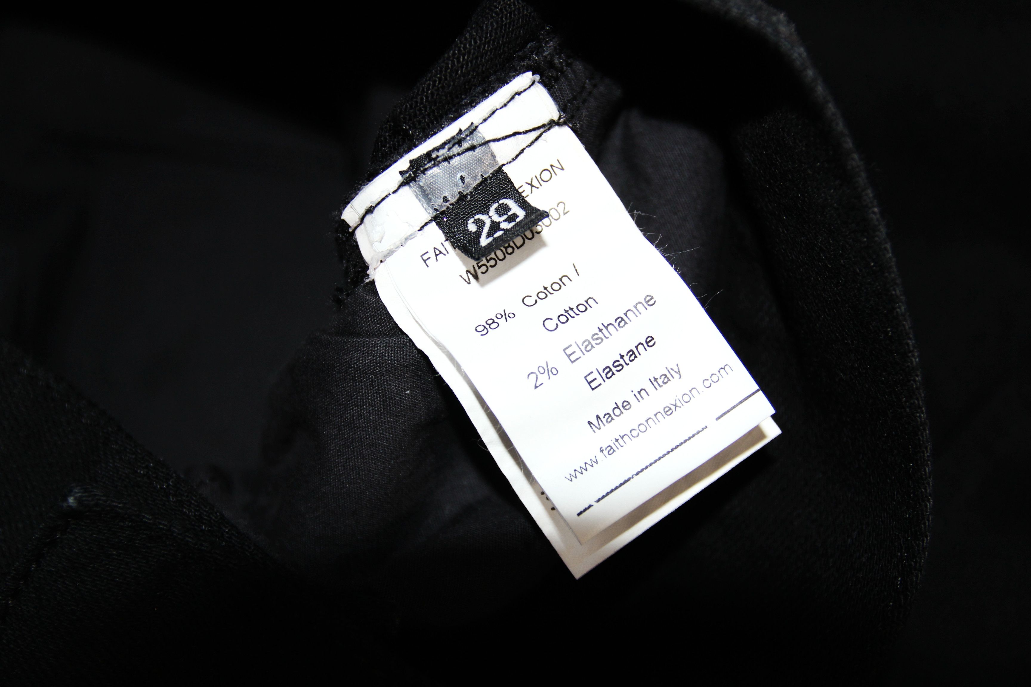 Faith Connexion BNWT AW16 FAITH CONNEXION ZIP COATED DENIM BIKER JEANS 29 Size US 29 - 12 Thumbnail