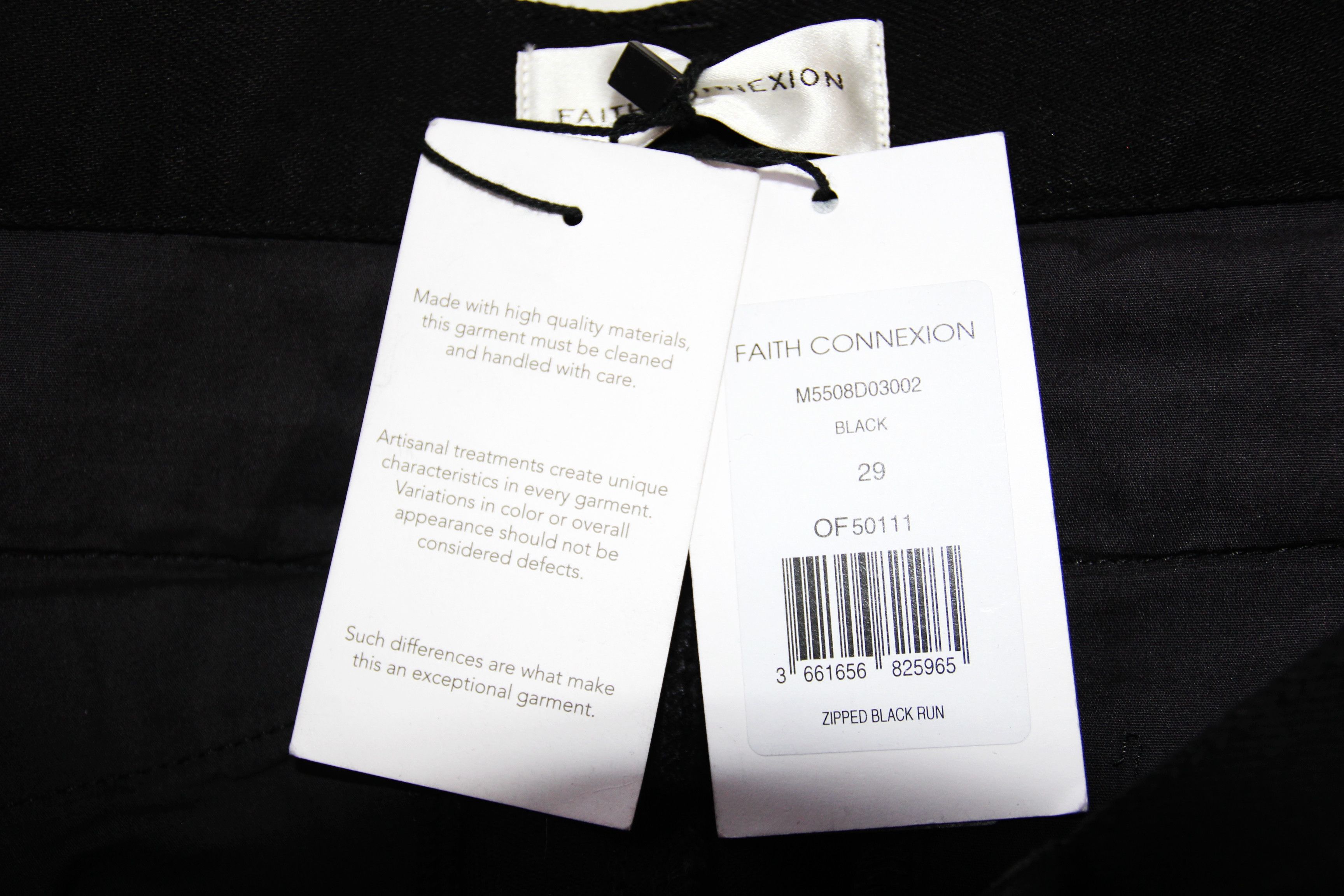 Faith Connexion BNWT AW16 FAITH CONNEXION ZIP COATED DENIM BIKER JEANS 29 Size US 29 - 11 Thumbnail