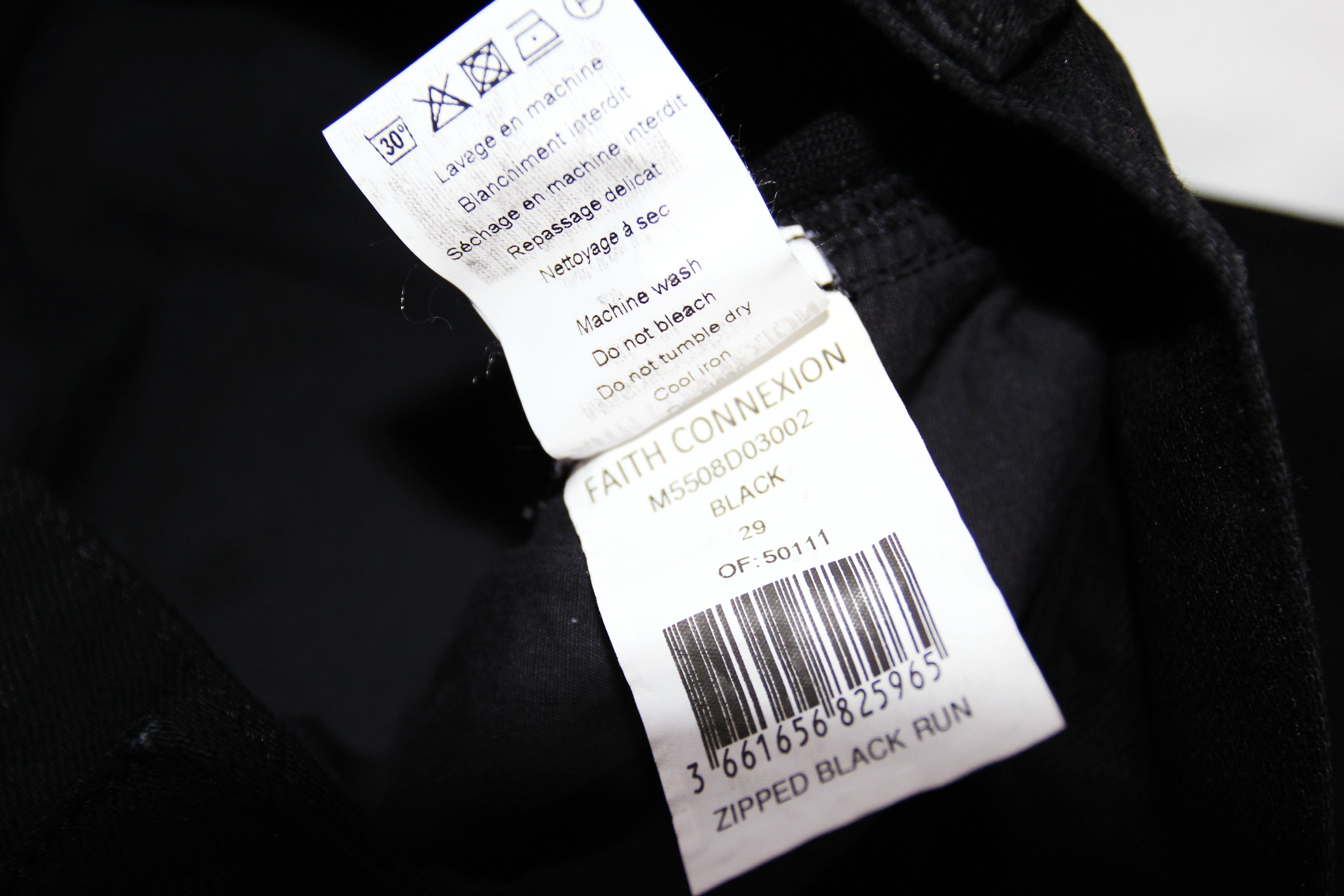 Faith Connexion BNWT AW16 FAITH CONNEXION ZIP COATED DENIM BIKER JEANS 29 Size US 29 - 13 Thumbnail