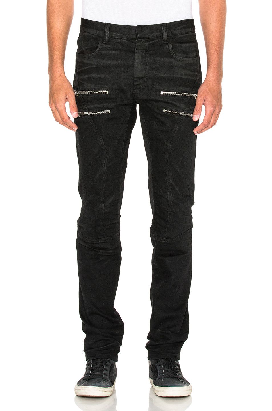 Faith Connexion BNWT AW16 FAITH CONNEXION ZIP COATED DENIM BIKER JEANS 29 Size US 29 - 1 Thumbnail