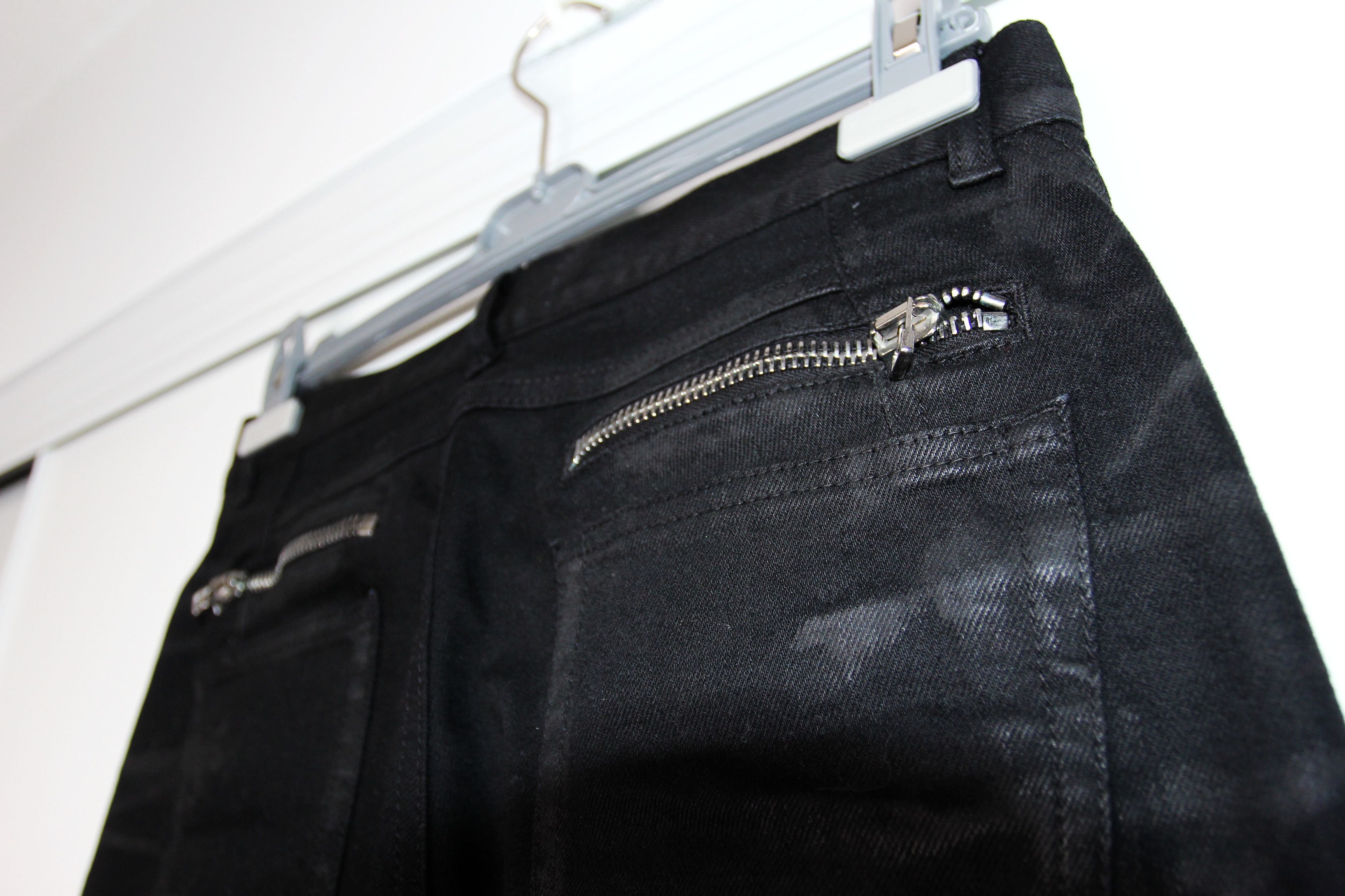 Faith Connexion BNWT AW16 FAITH CONNEXION ZIP COATED DENIM BIKER JEANS 29 Size US 29 - 8 Thumbnail