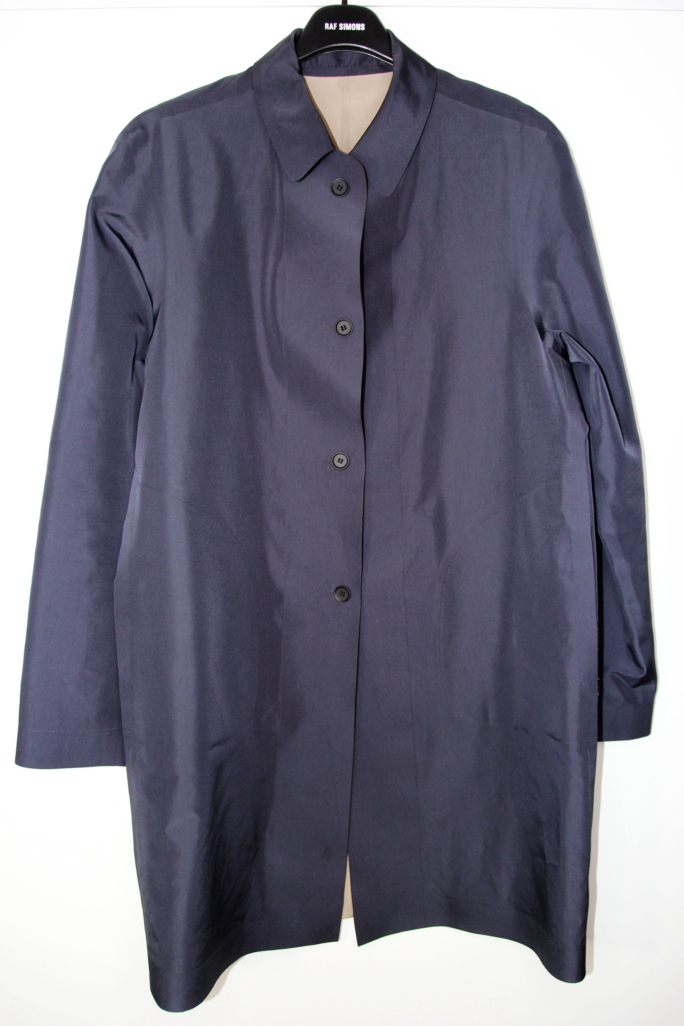 image of Aw16 Emporio Armani Laser Cut Reversible Coat 50 in Navy/Beige, Men's (Size Medium)