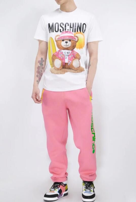 Moschino BNWT SS22 MOSCHINO REFLECTIVE LOGO NEOPRENE SWEATPANTS 48 Size US 32 / EU 48 - 12 Thumbnail